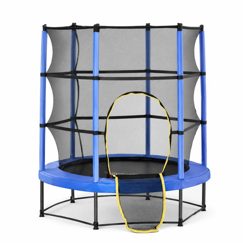 Trampoline en Acier avec Filet de Sécurité Bleu-Simplivillaeu
