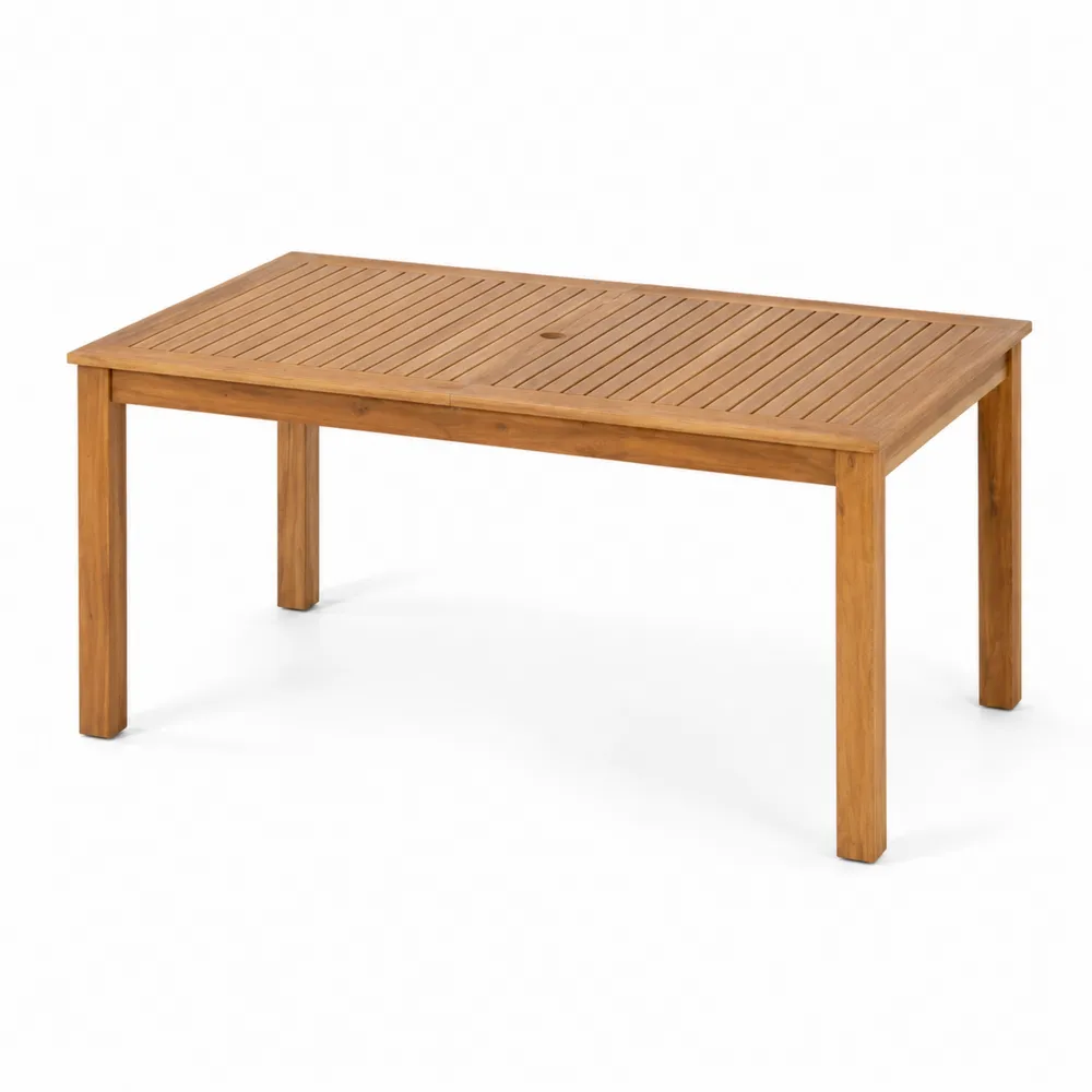Table rectangulaire en bois d'acacia 150x90 cm