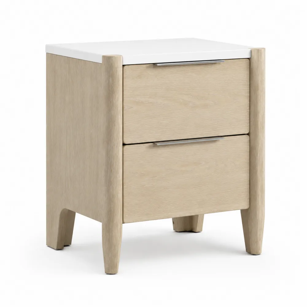 Commode en bois et mélamine blanche 50x40x60 cm