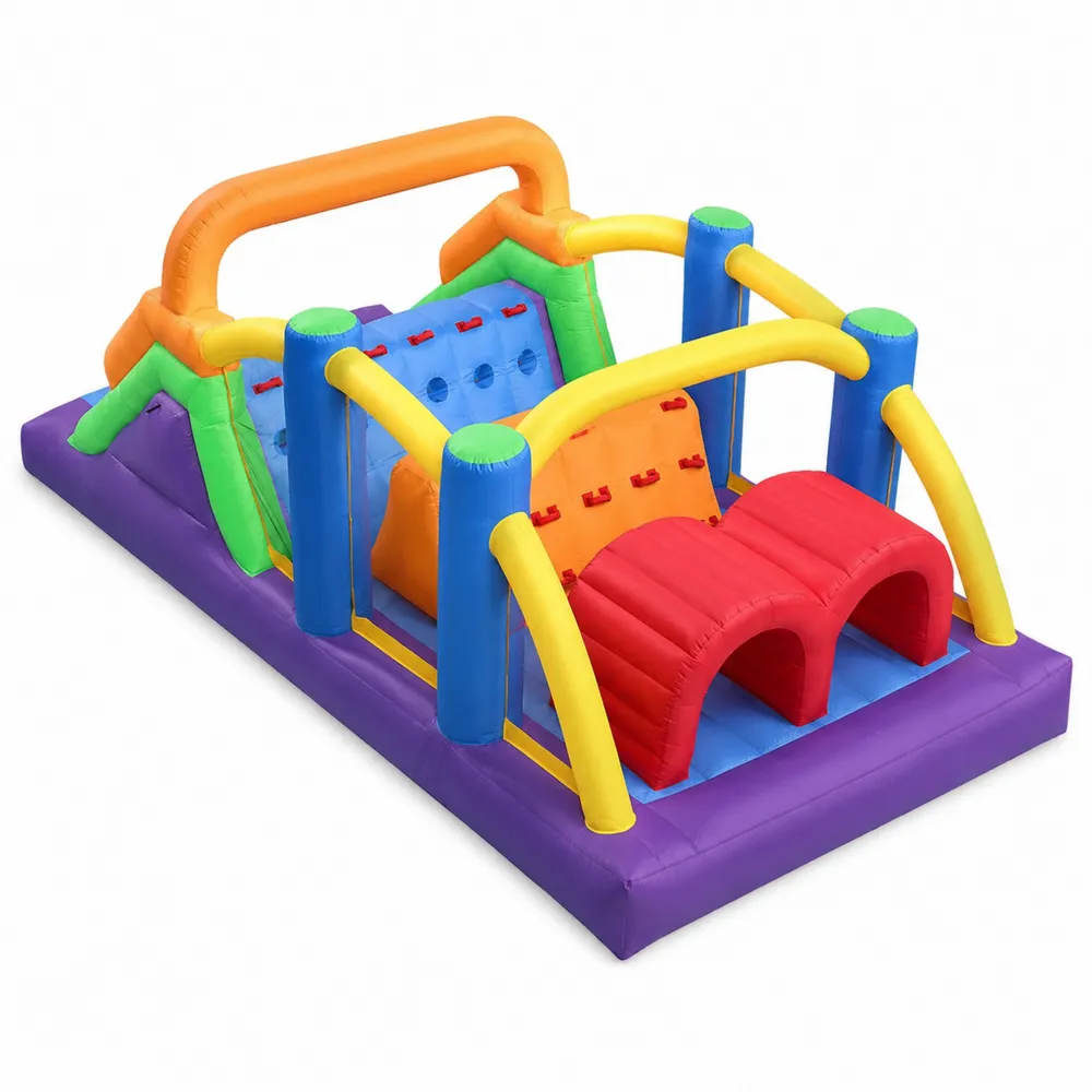 Jeu Gonflable Parcours d'Obstacle en PVC Multicolore