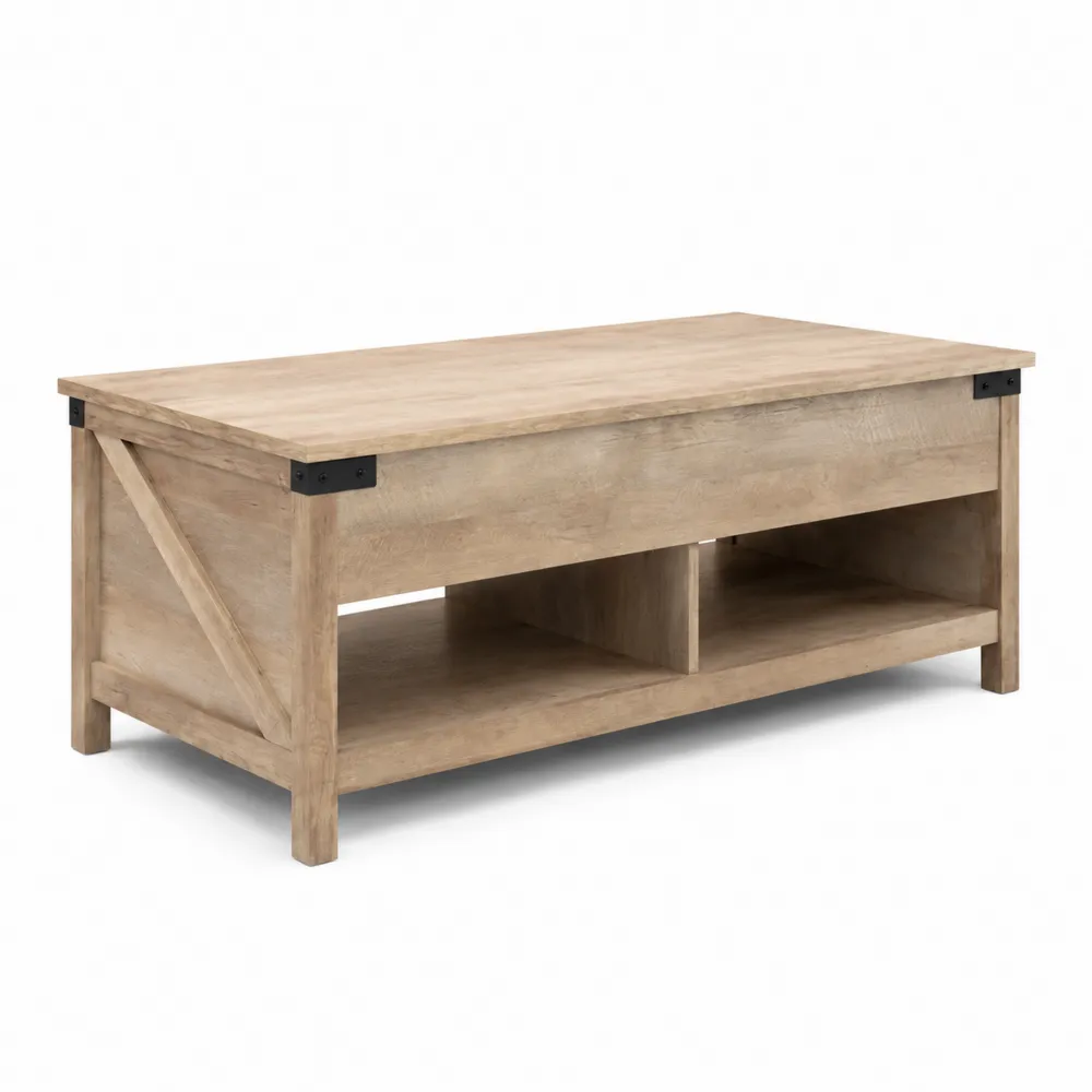 Table basse en bois d'ingénierie avec rangement 110cm