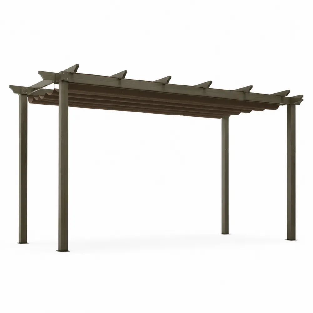 Pergola en Aluminium Brun 3x4m
