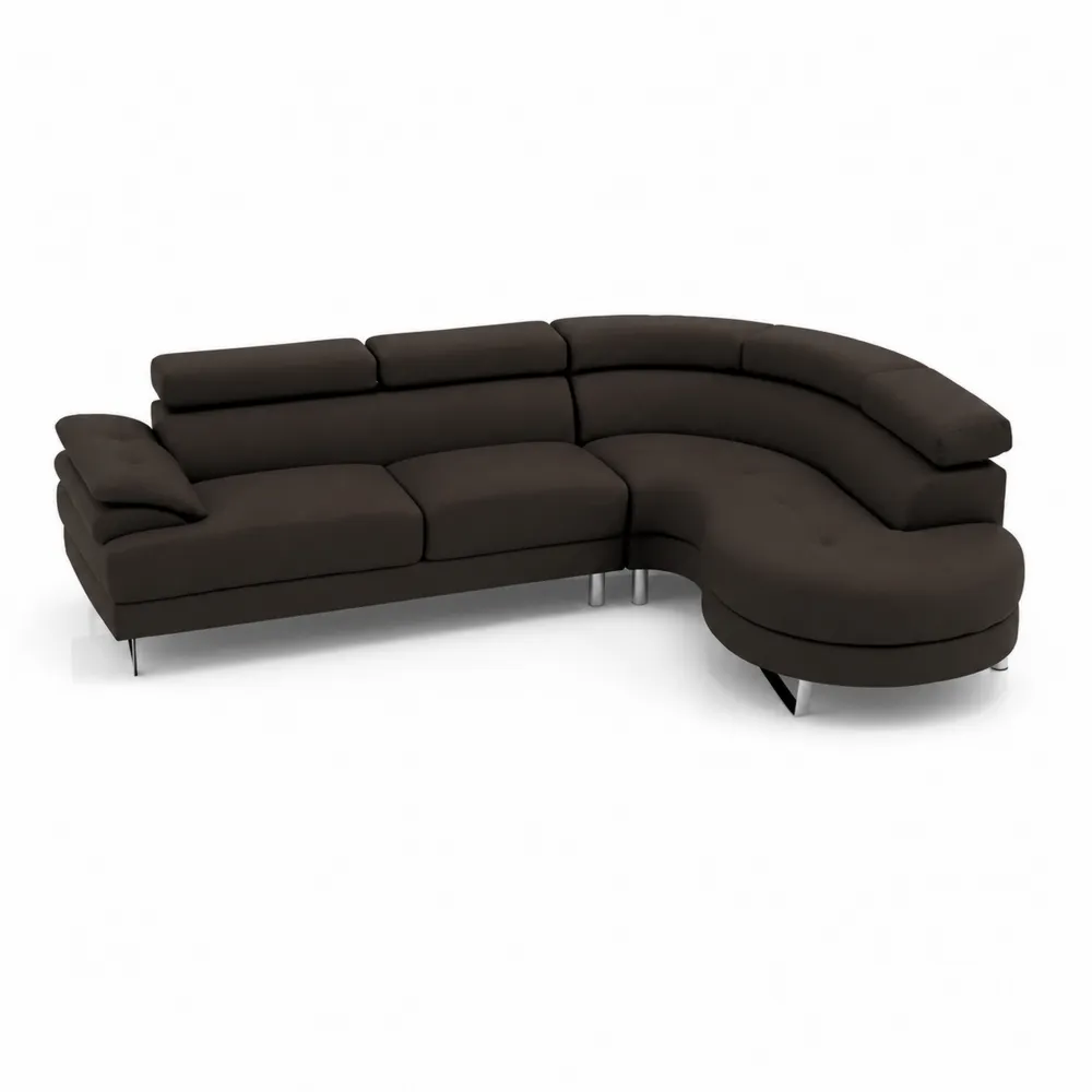 Canapé d'angle en tissu Marron 300cm x 200cm