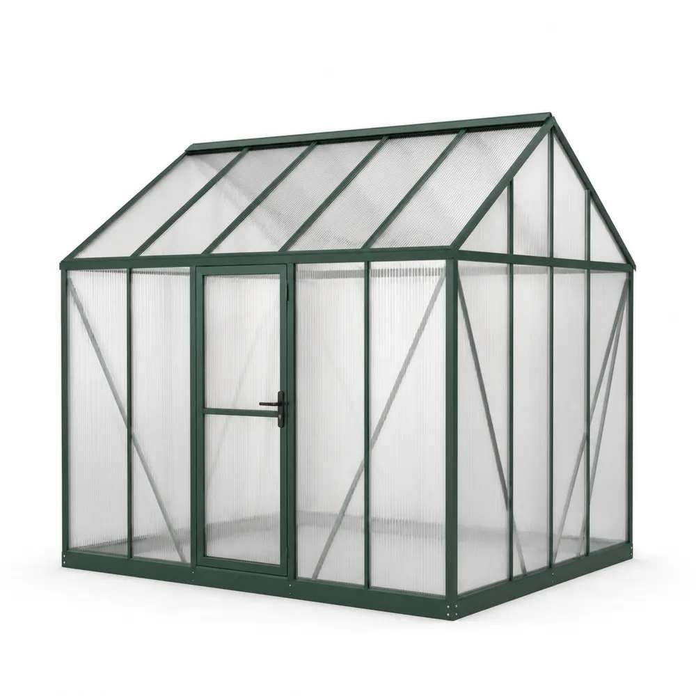 Serre en Aluminium avec Panneaux en Polycarbonate