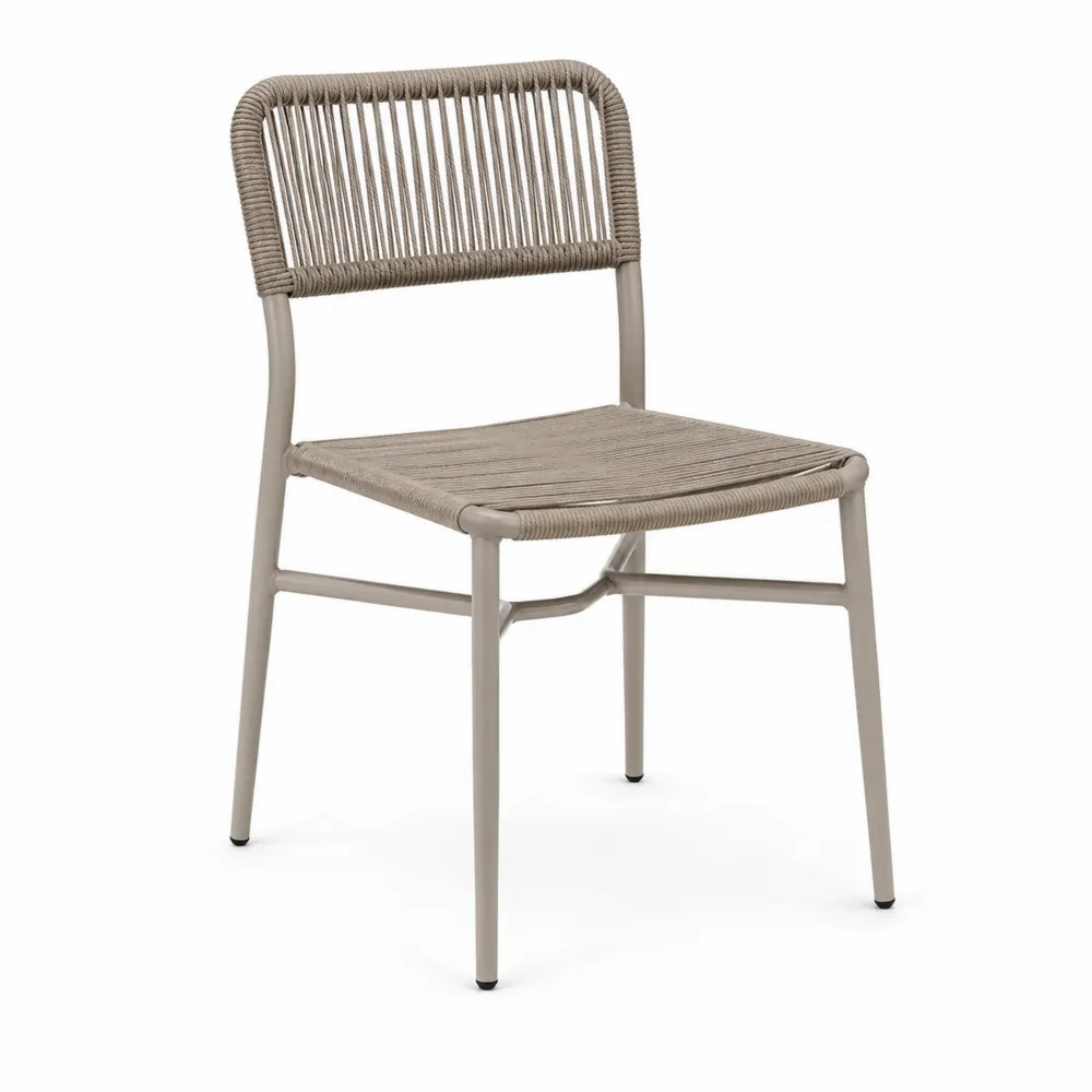 Chaise en aluminium et corde polyester Beige