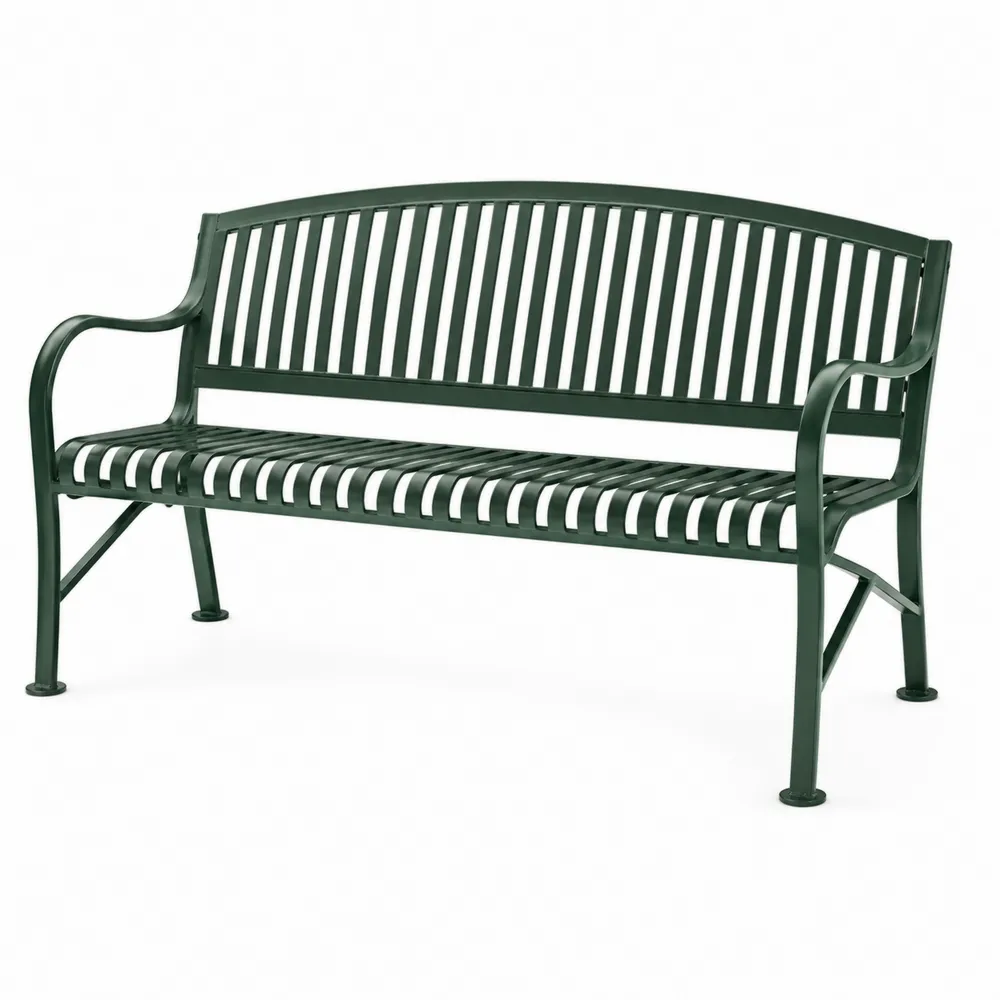 Banc en métal vert 150 cm