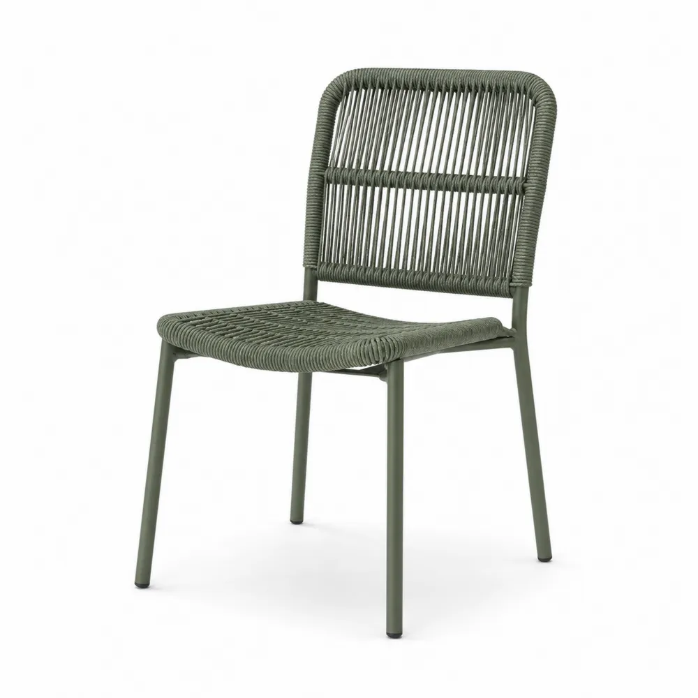 Chaise en corde synthétique verte