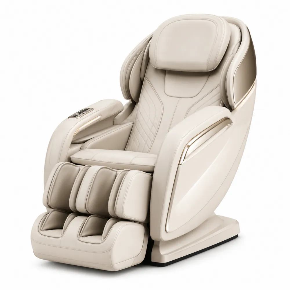 Chaise de massage en cuir synthétique beige