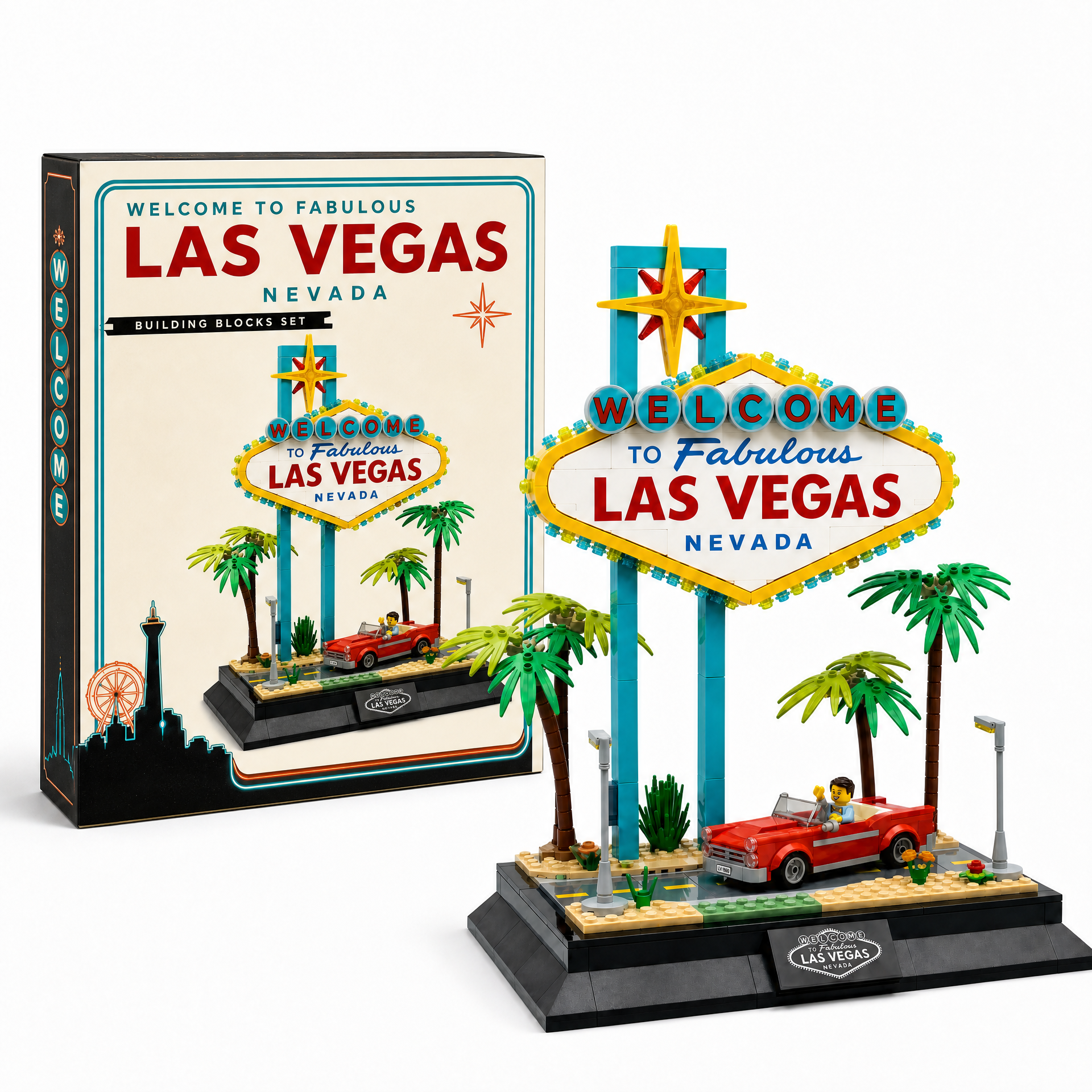Vegas Strip Landmark: Vintage Road Trip Building Set