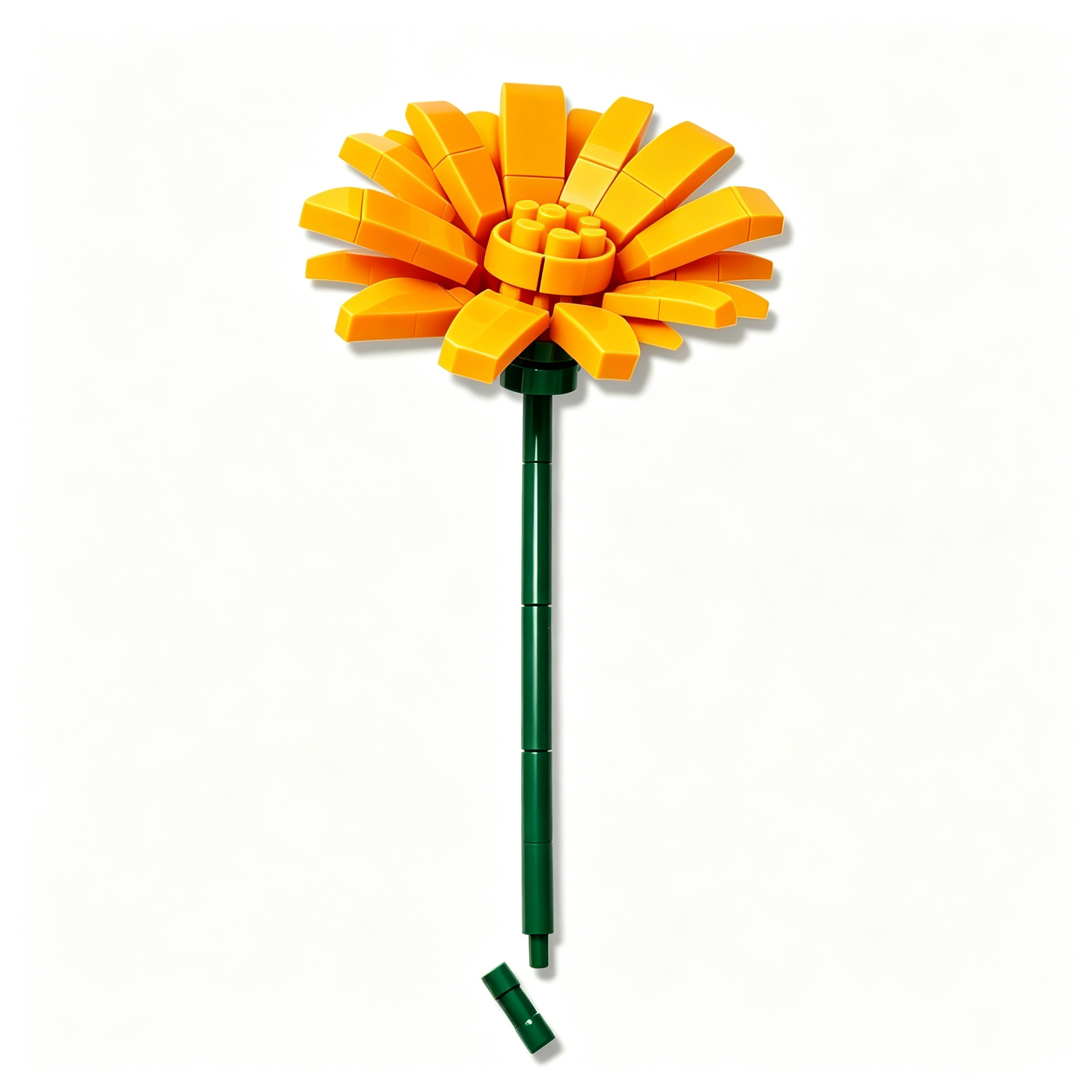 Forever Blooming Golden Daisy Building Brick Set