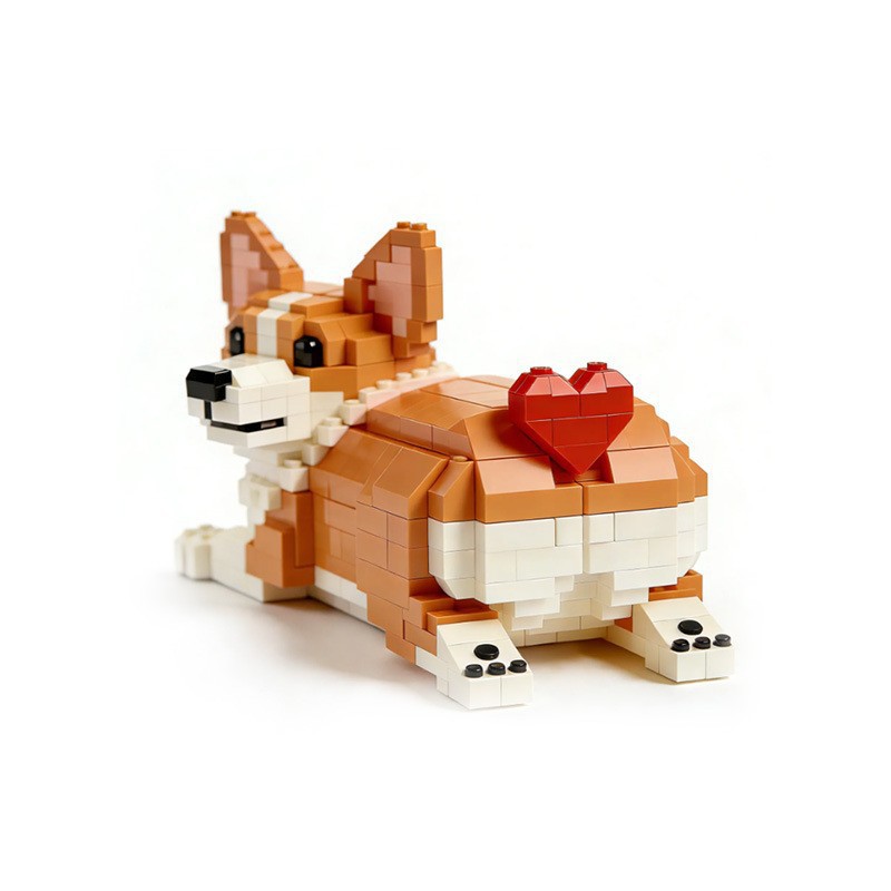 🐶Love Corgi Brick Set – Collector’s Build for Corgi Lovers