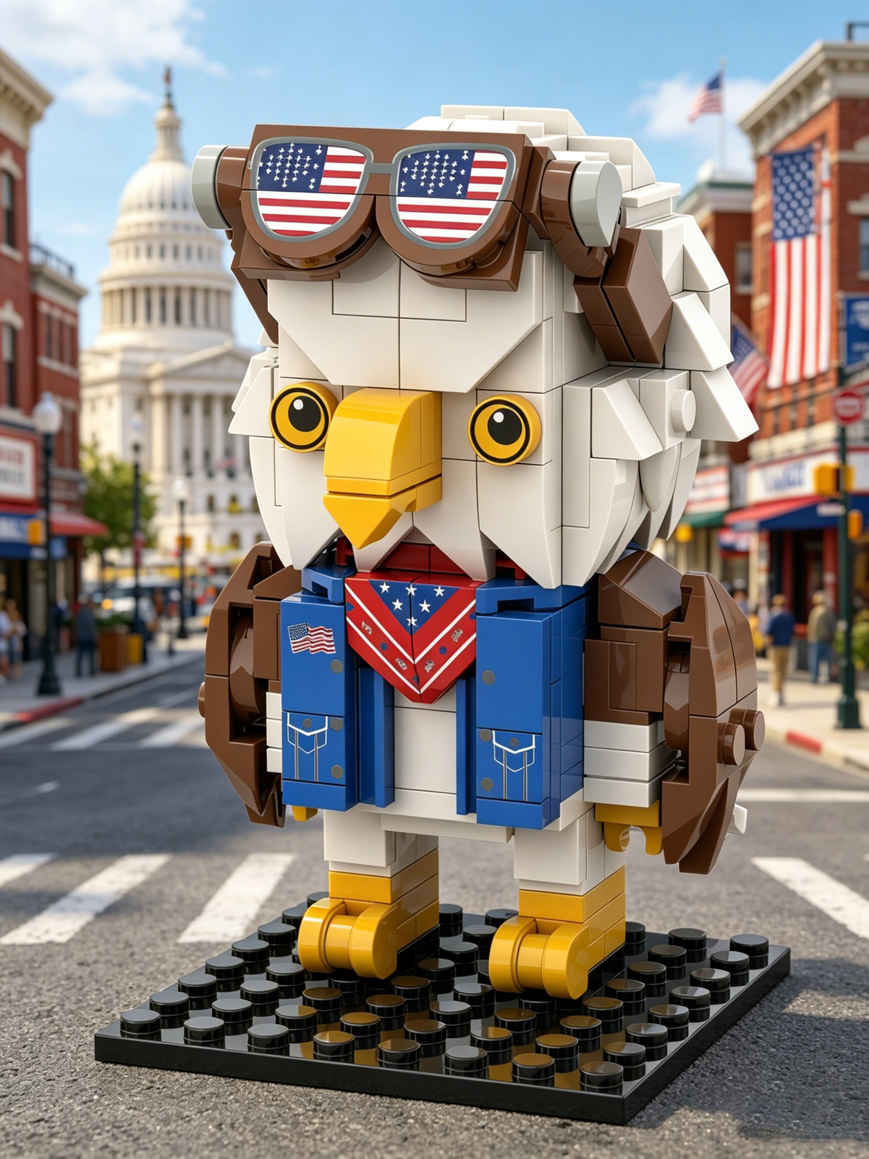 Eagle Building Block Toy Model Ornament 