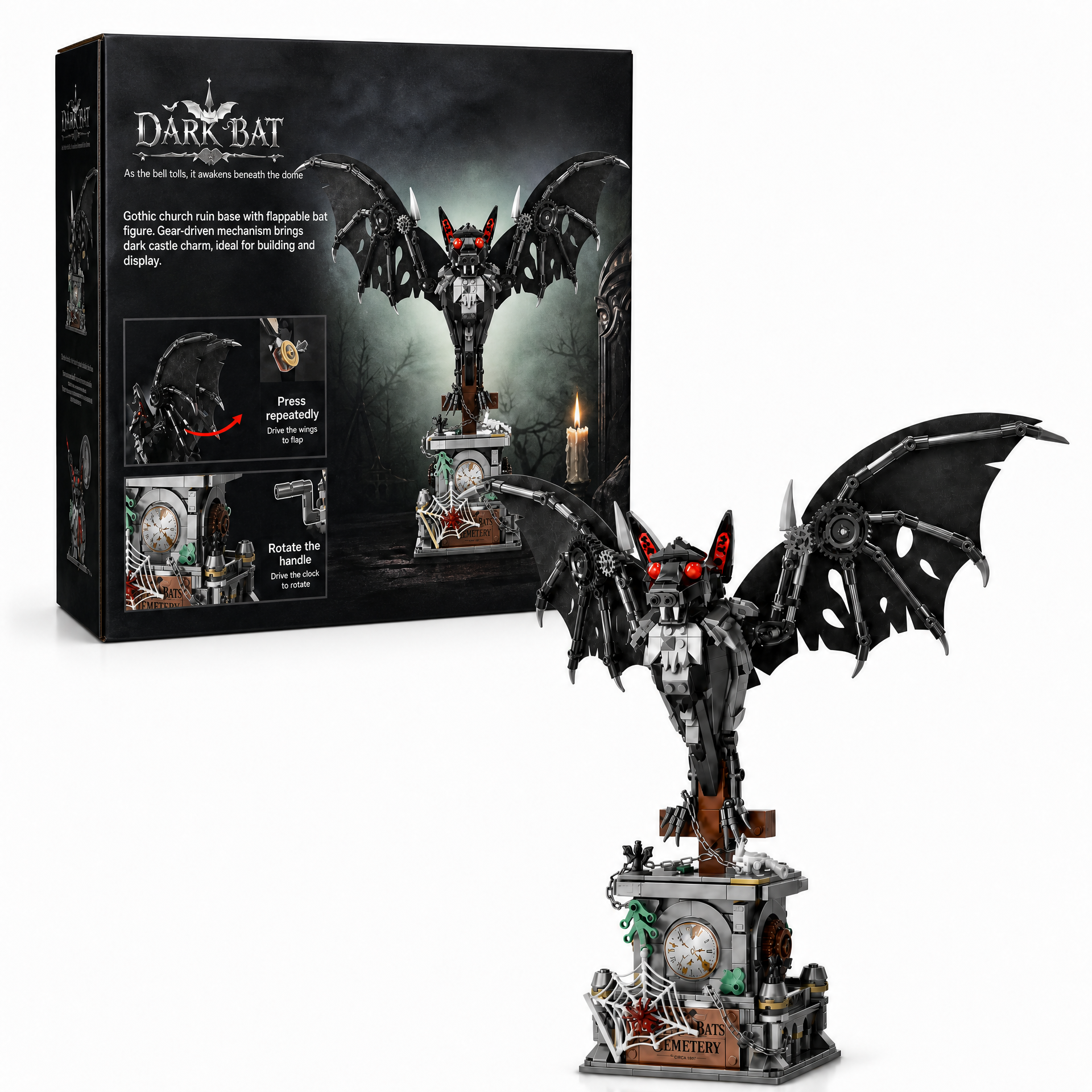 Gothic Dark Bat Mechanical Building Set