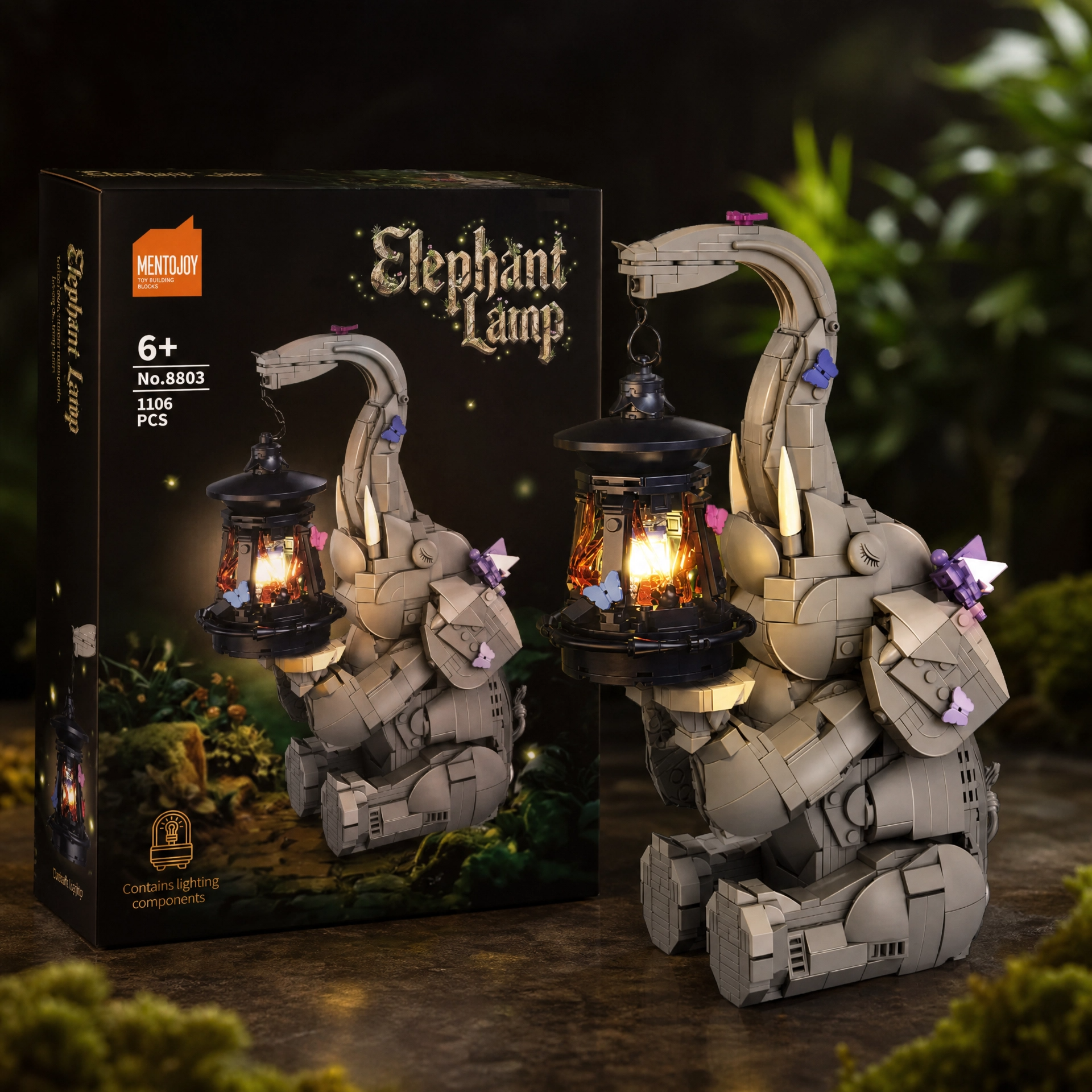 Cozy Elephant Lamp Building Set