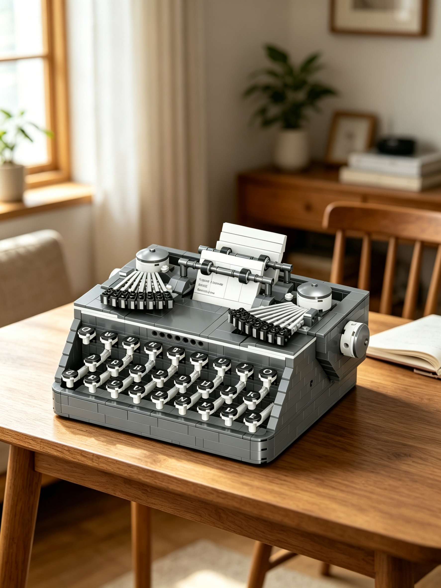 Retro Vintage Typewriter Brick Set