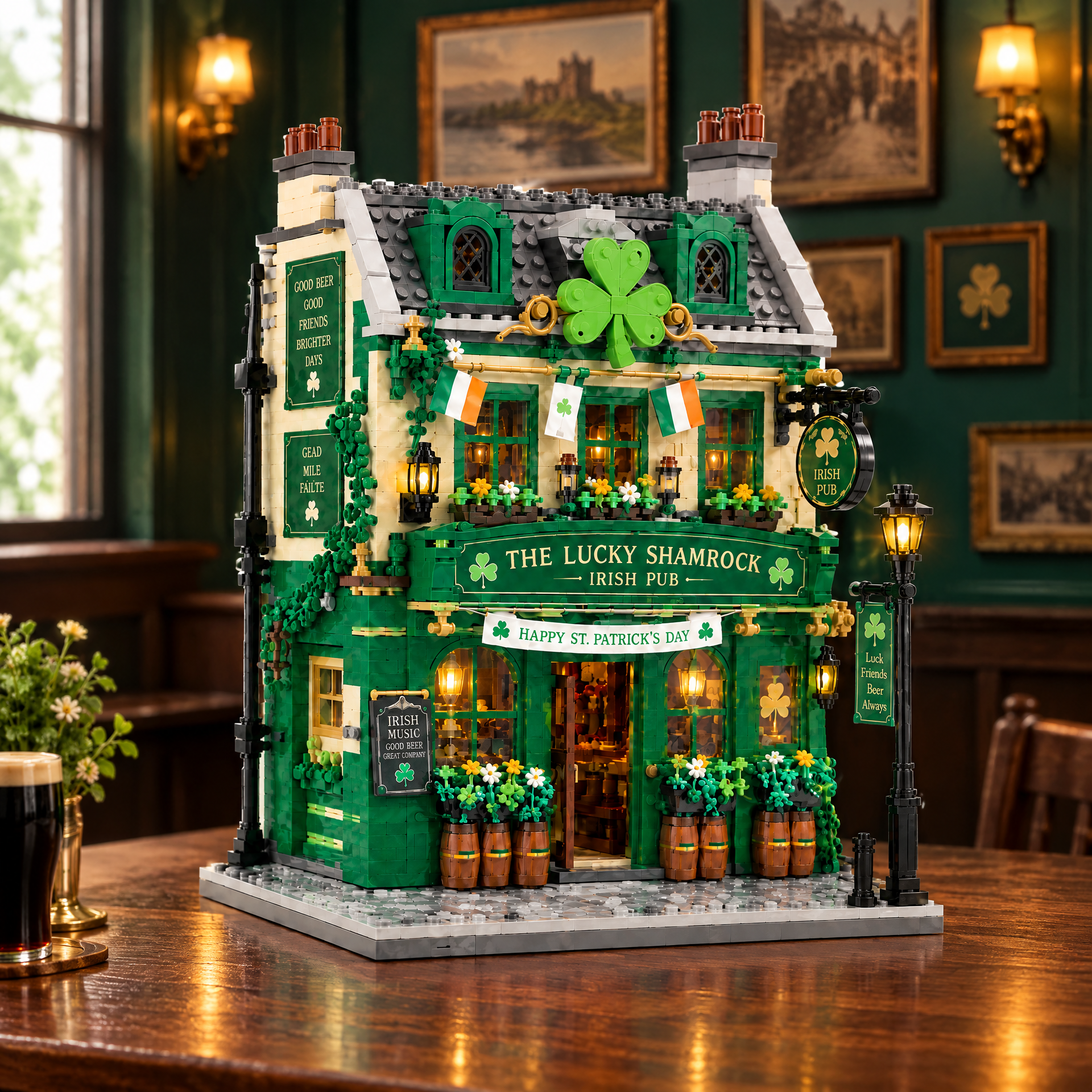 Lucky Shamrock Irish Pub Building Set