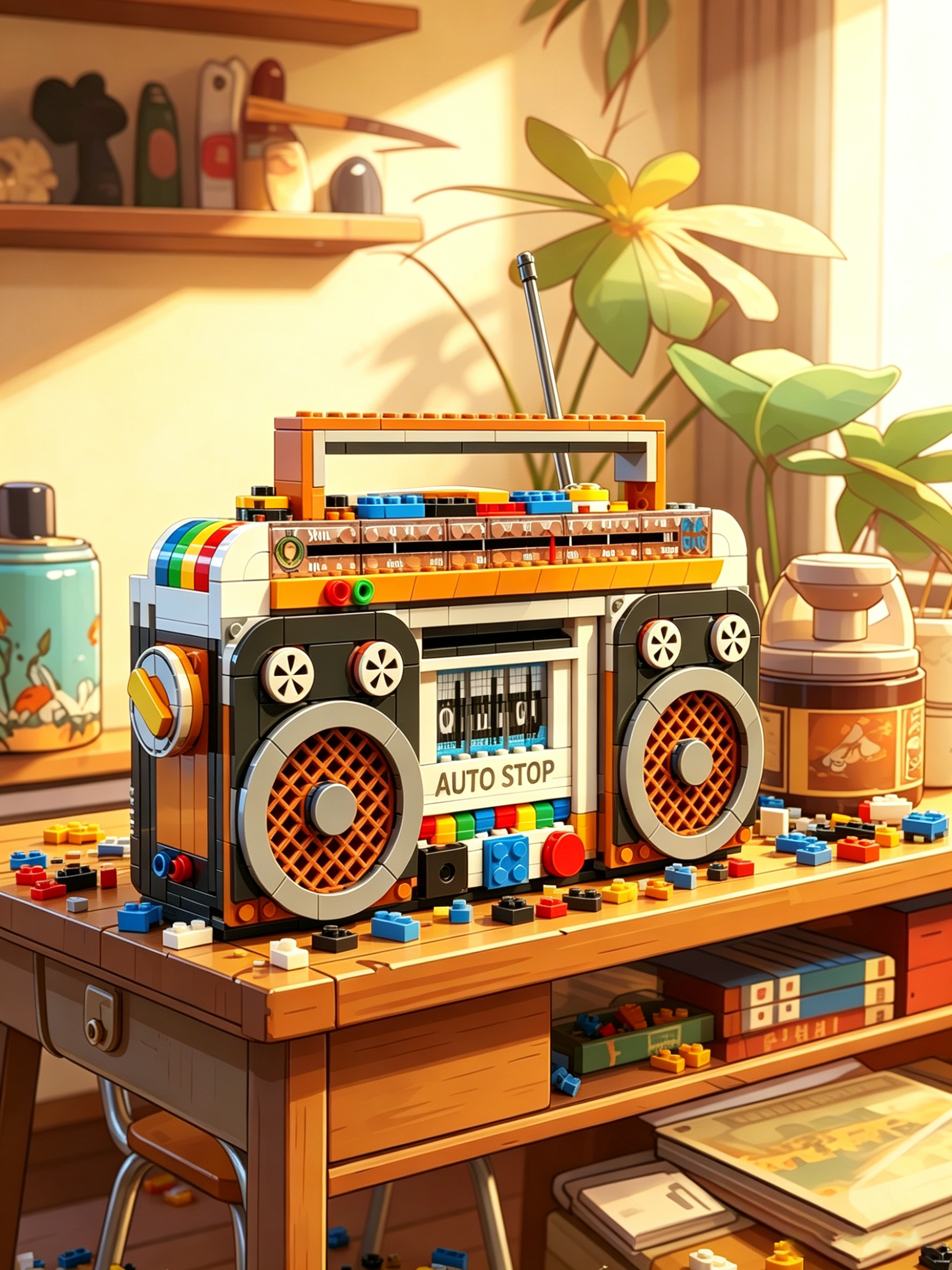 Vintage Retro Radio Brick Set