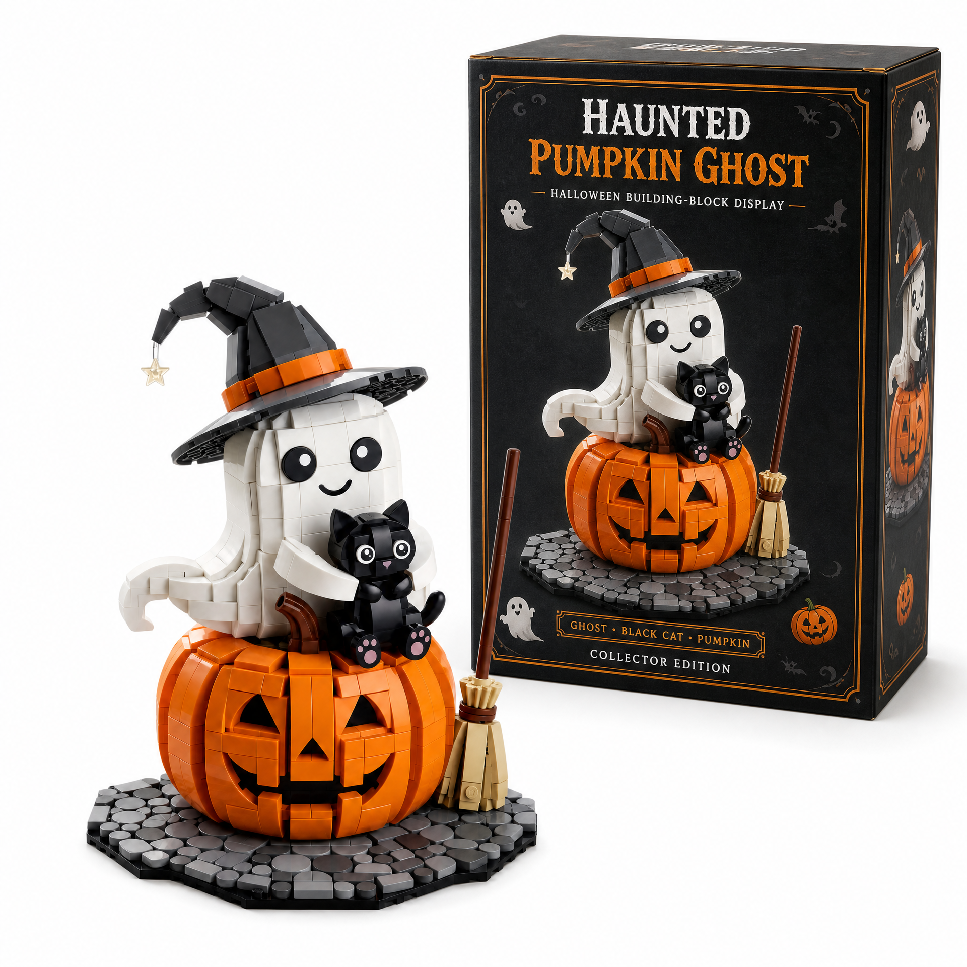 Haunted Pumpkin Ghost Building Set