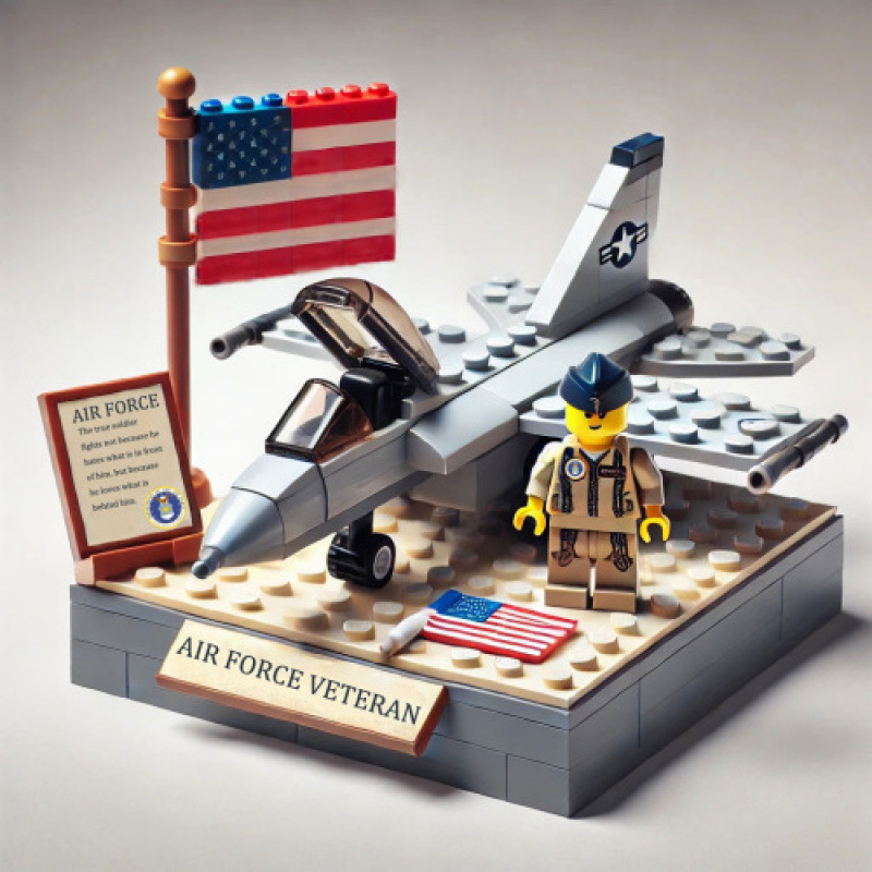 Military Veteran Building Blocks Set, Compatible with LEGO, Army/Navy/Air Force Mini Scene Models, Educational Collectible Toy Gift