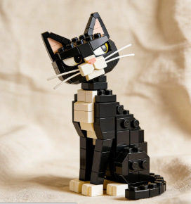 Compatible with LEGO, Trendy Cat Building Block Decor, Perfect Gift for Cat Lovers for Warm Company & DIY Assembly