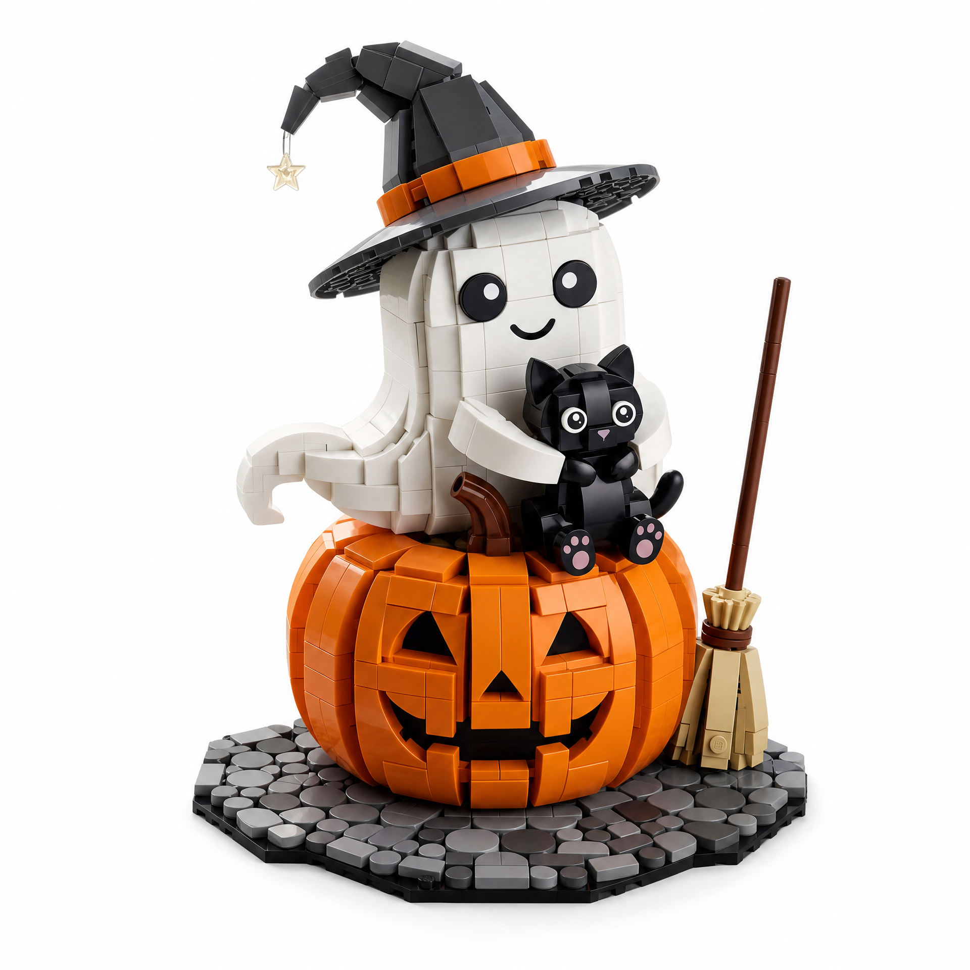 Haunted Pumpkin Ghost Building Set