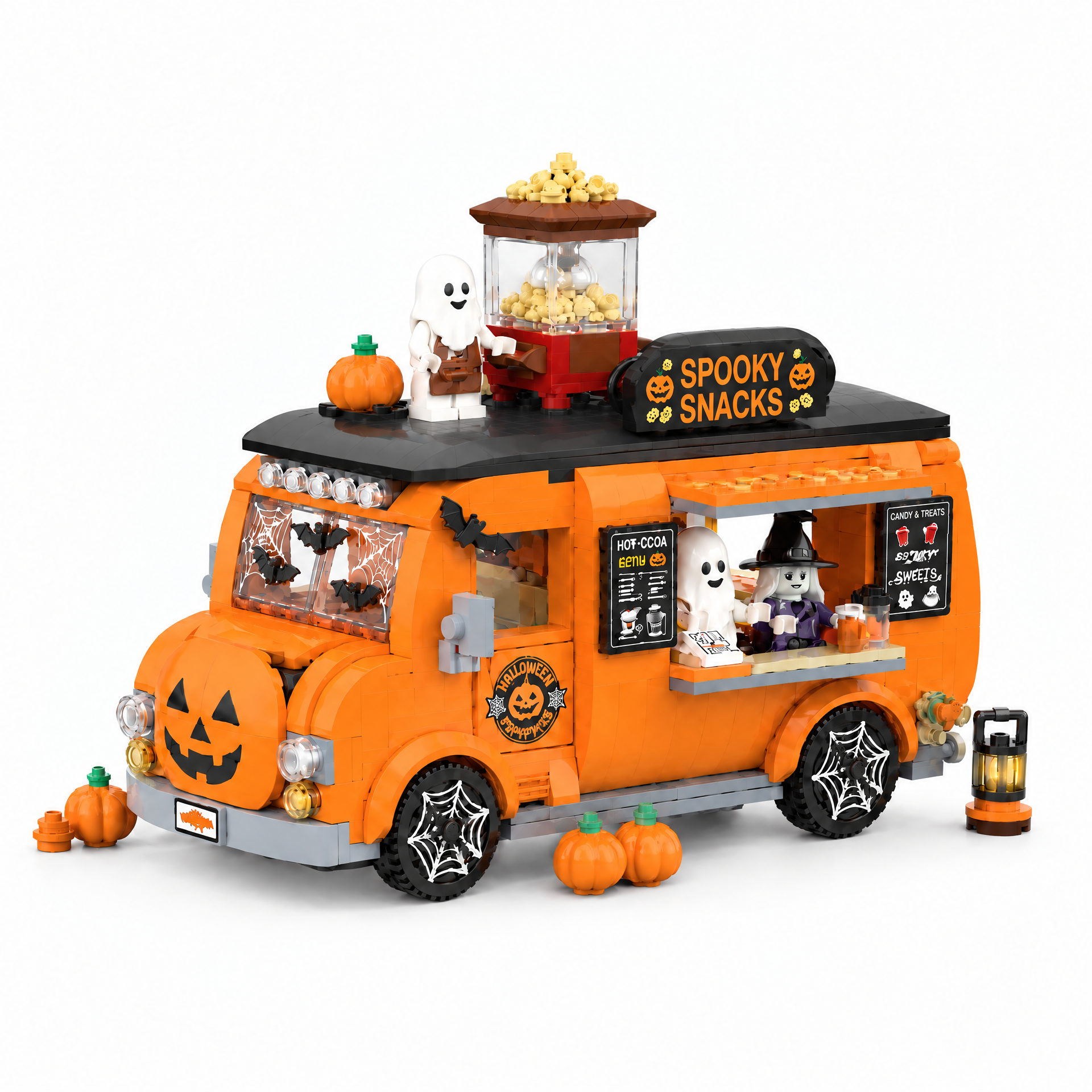 Halloween Mobile Popcorn Truck Building Set