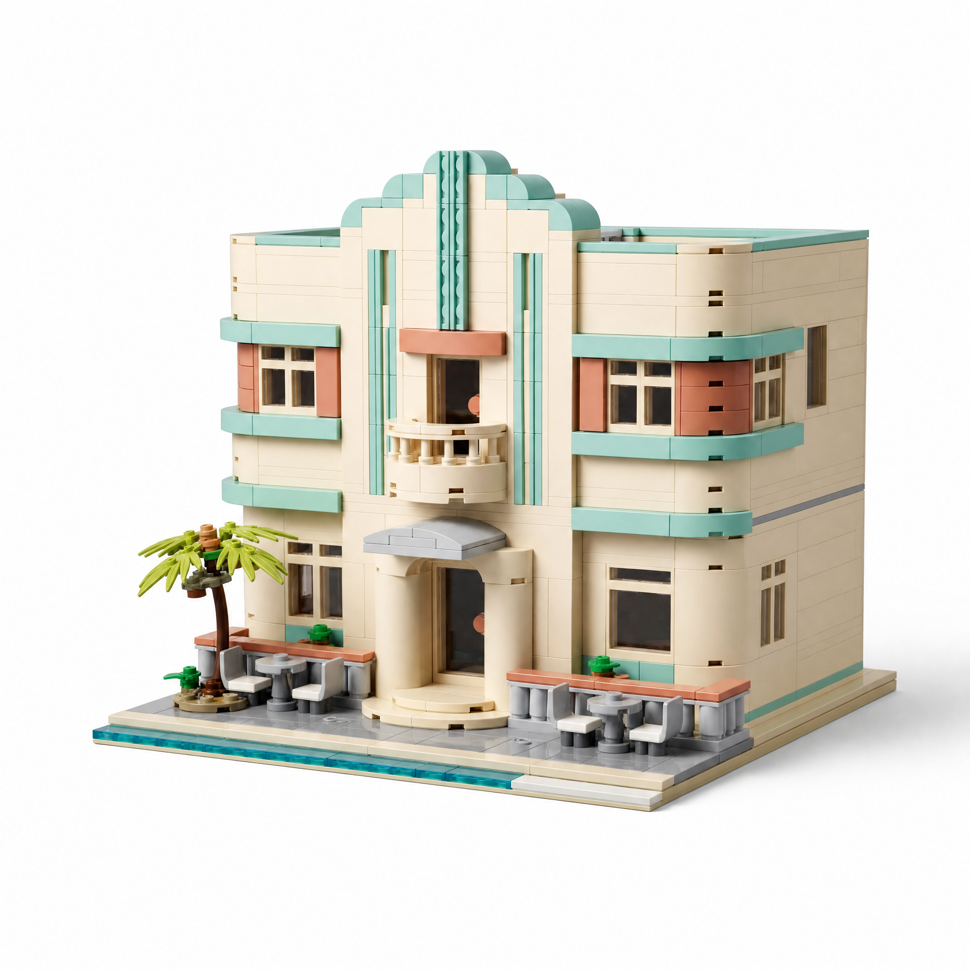 Miami South Beach Art Deco Residence Building Set