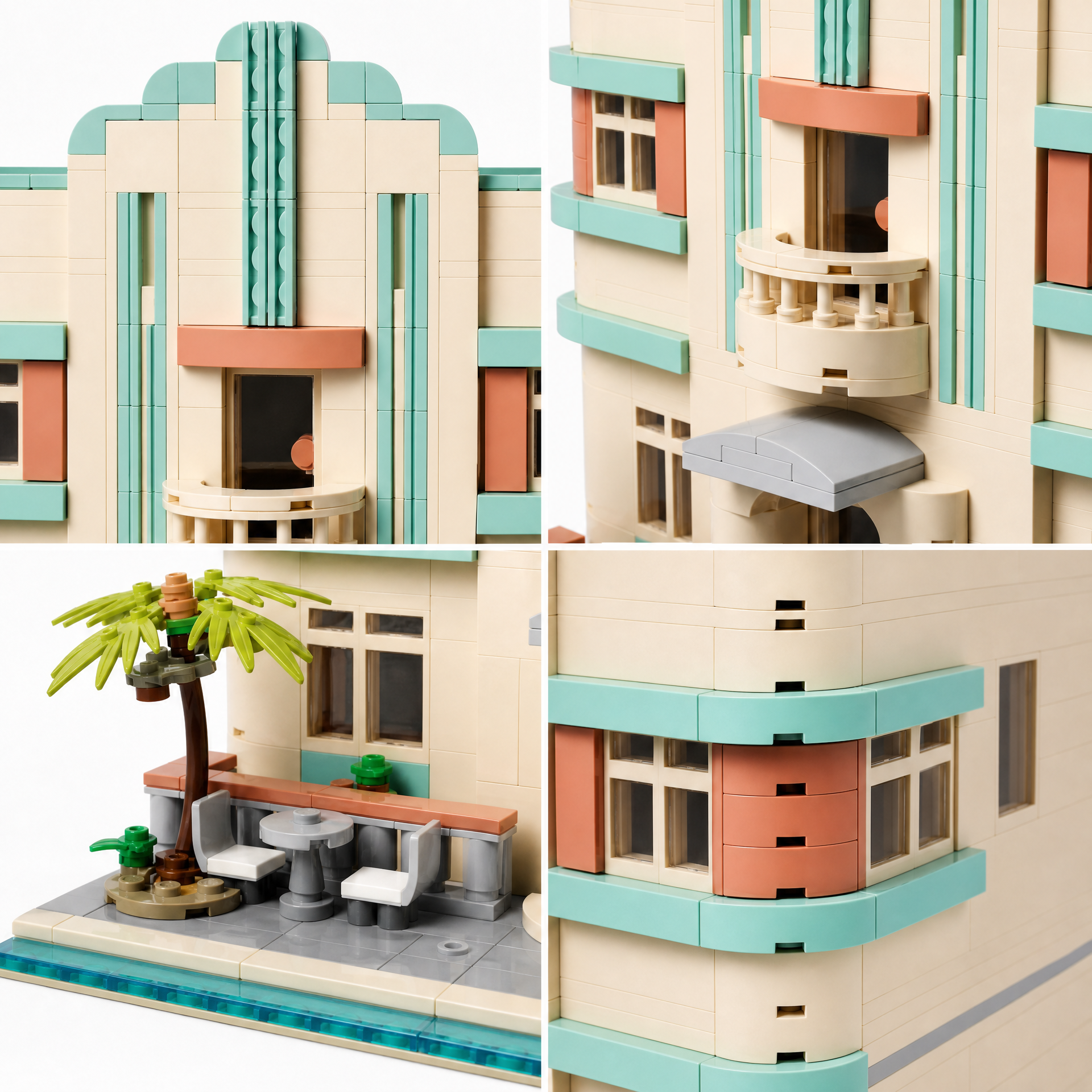 Miami South Beach Art Deco Residence Building Set
