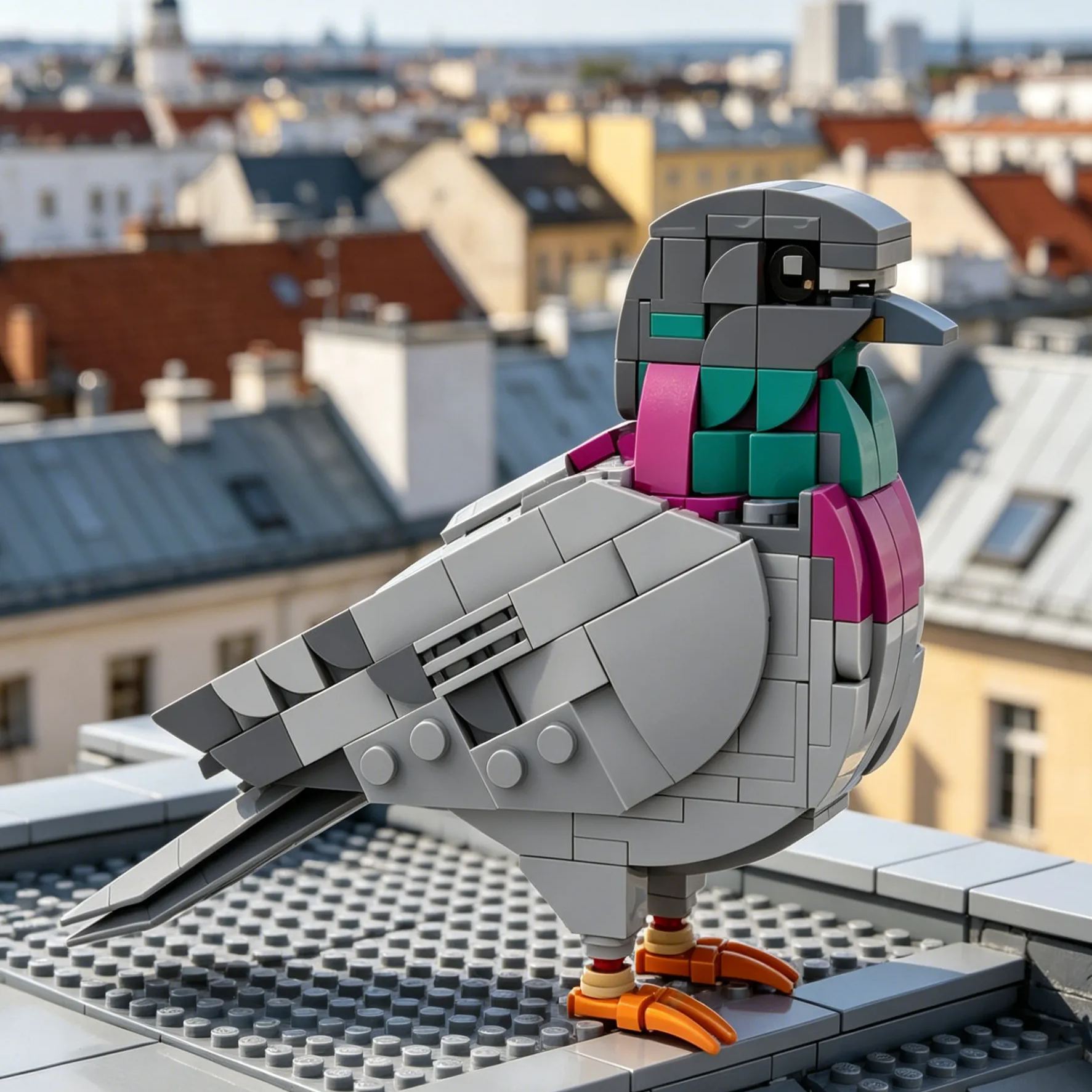 Realistic City Pigeon Brick Set