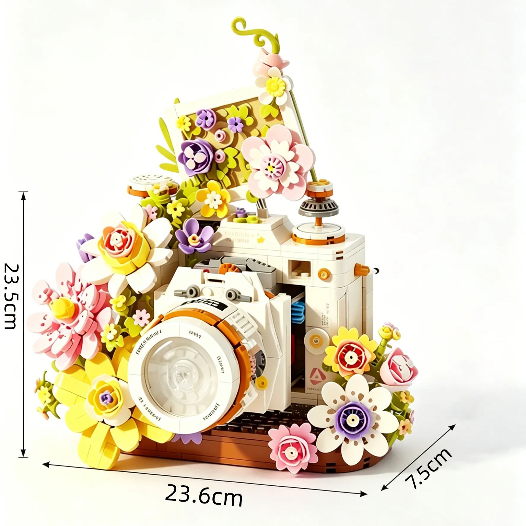 Foldable Retro Flower Camera Building Blocks