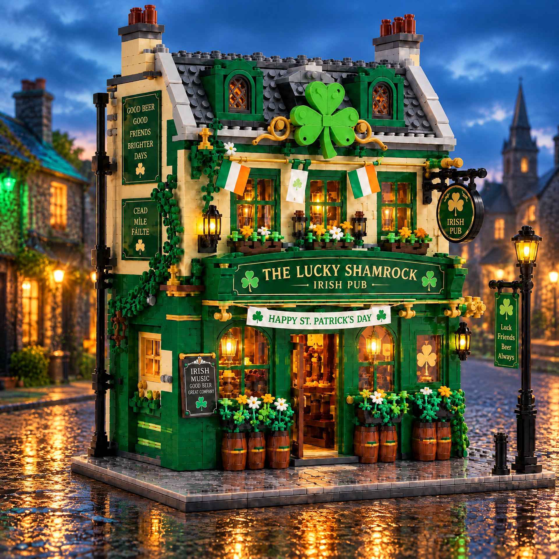 Lucky Shamrock Irish Pub Building Set
