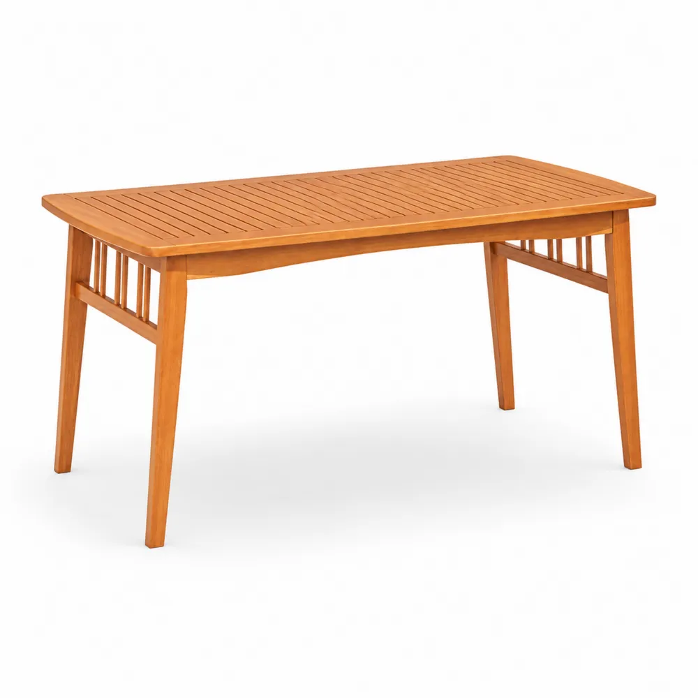Mesa de madera de acacia 120 cm Marrón
