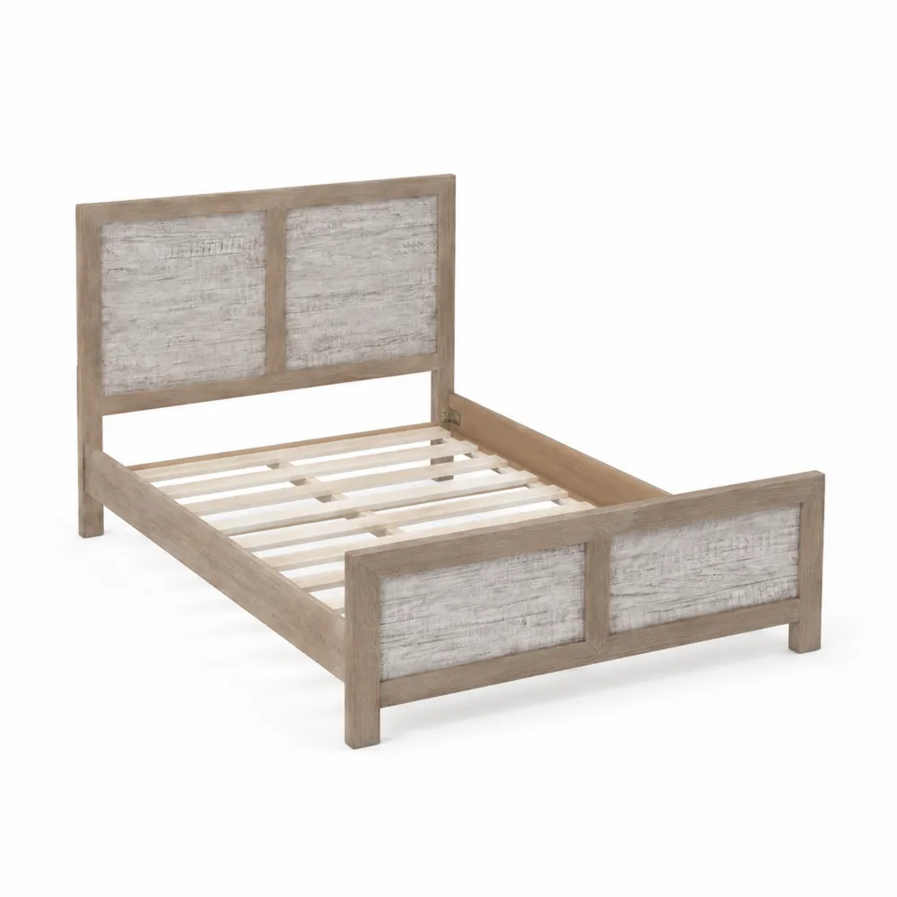 Cama de Madera de Acacia 200x150x90 cm