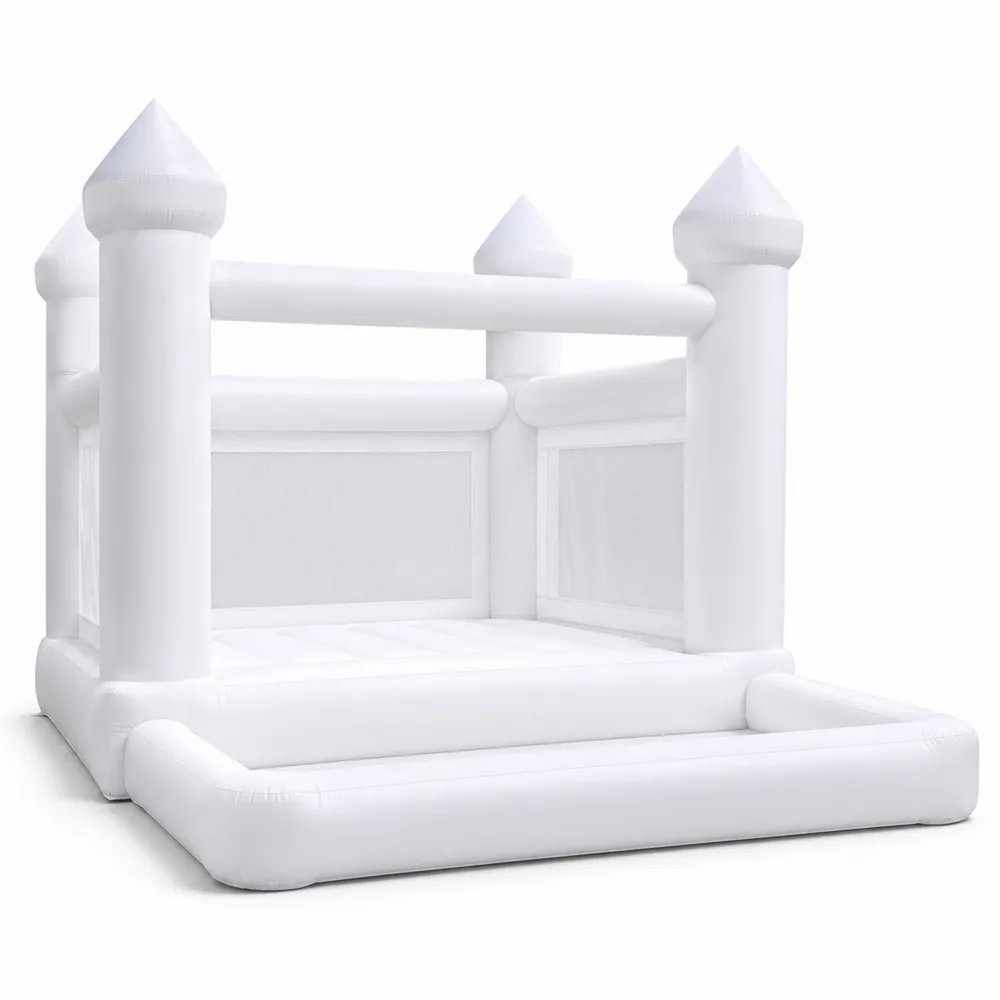 Castillo Inflable de PVC Blanco para Exterior