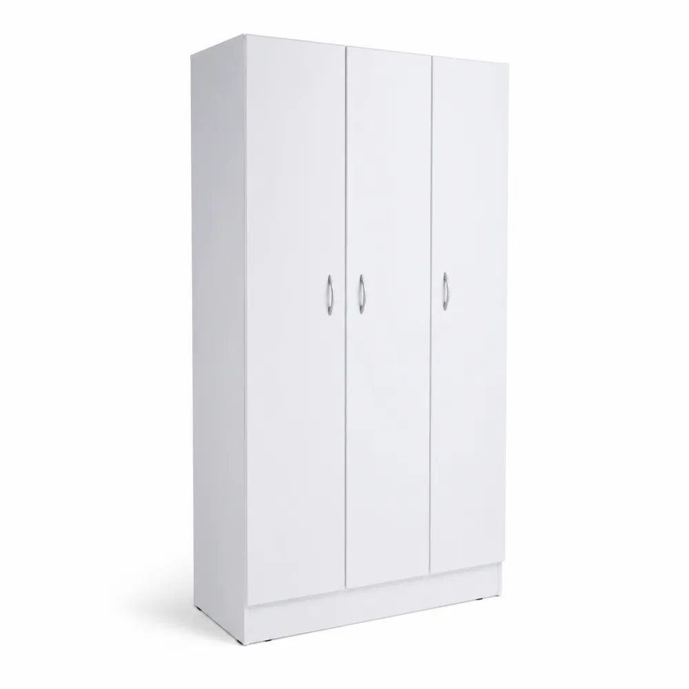 Armario de 3 Puertas de Tablero de Partículas Blanco