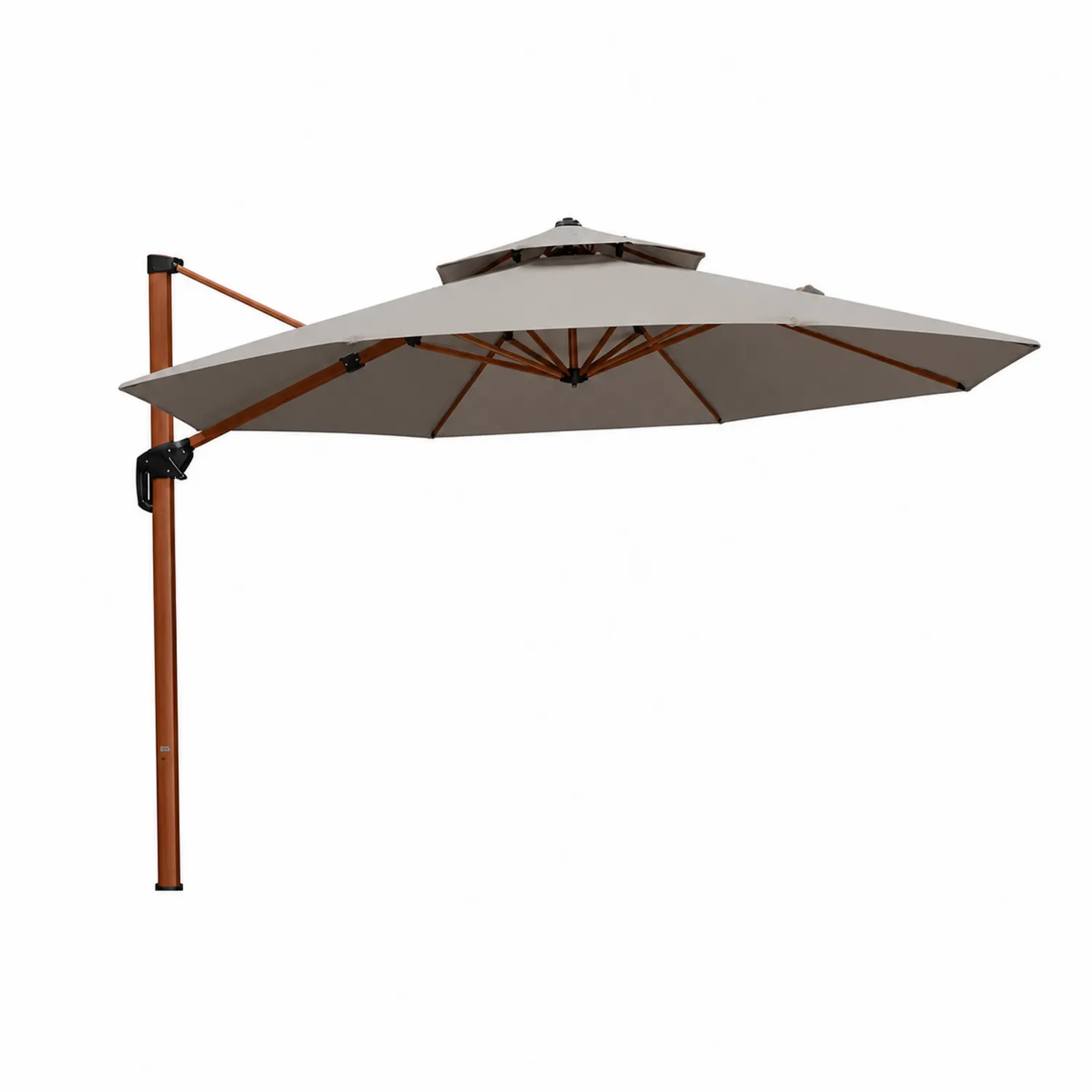 Parasolka ogrodowa aluminiowa z akrylowym daszkiem 300 cm Beżowy