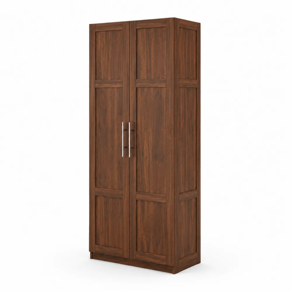 Armario de Madera de Nogal con Puertas Dobles