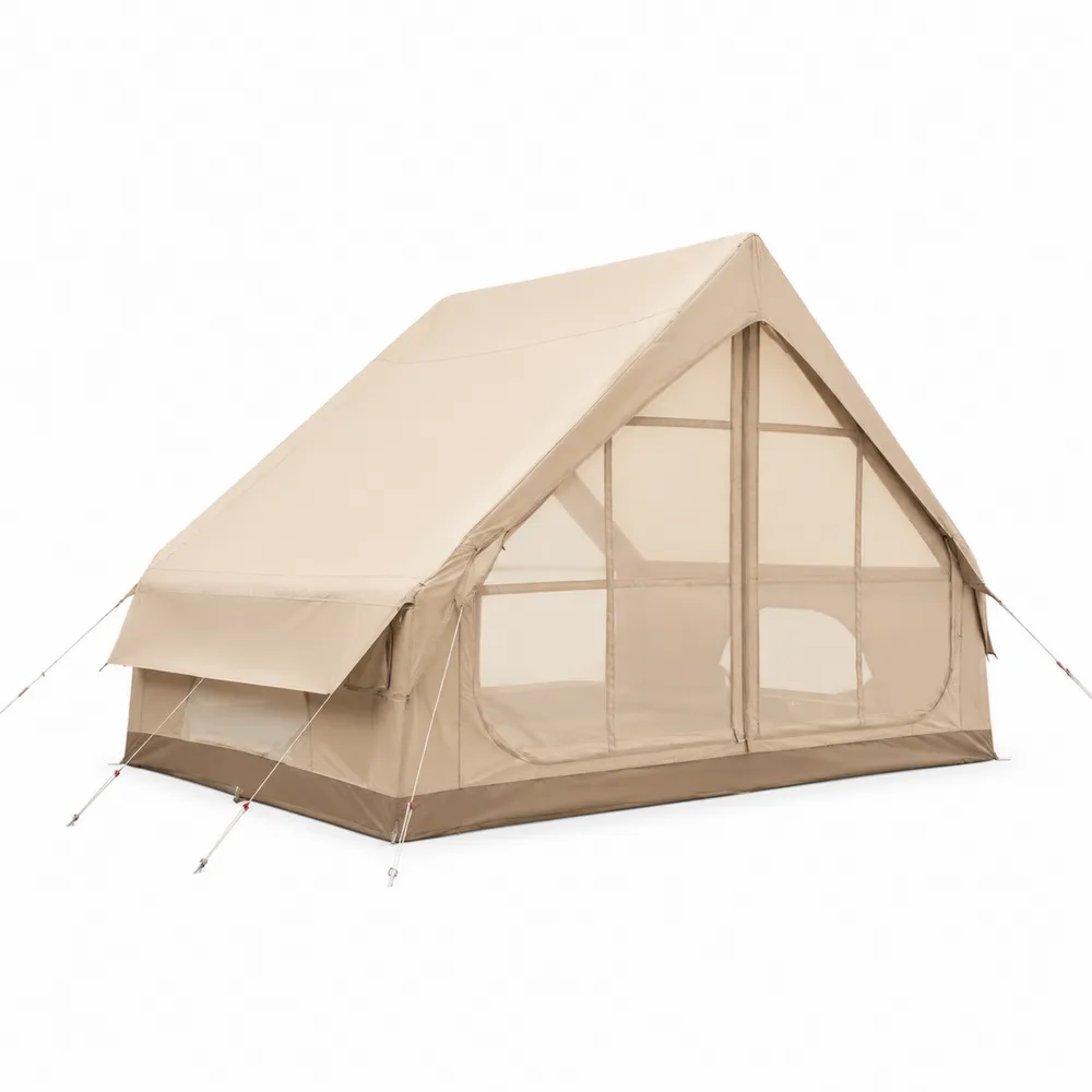 Tienda de campaña de poliéster para 4 personas Beige 300x200x180 cm