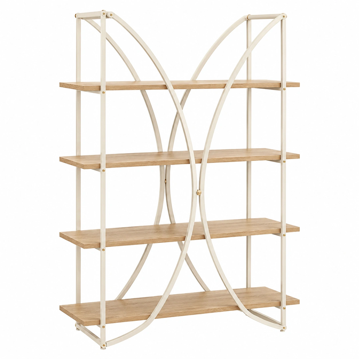 Estanteria decorativa moderna con estructura metalica artistica-Meubora