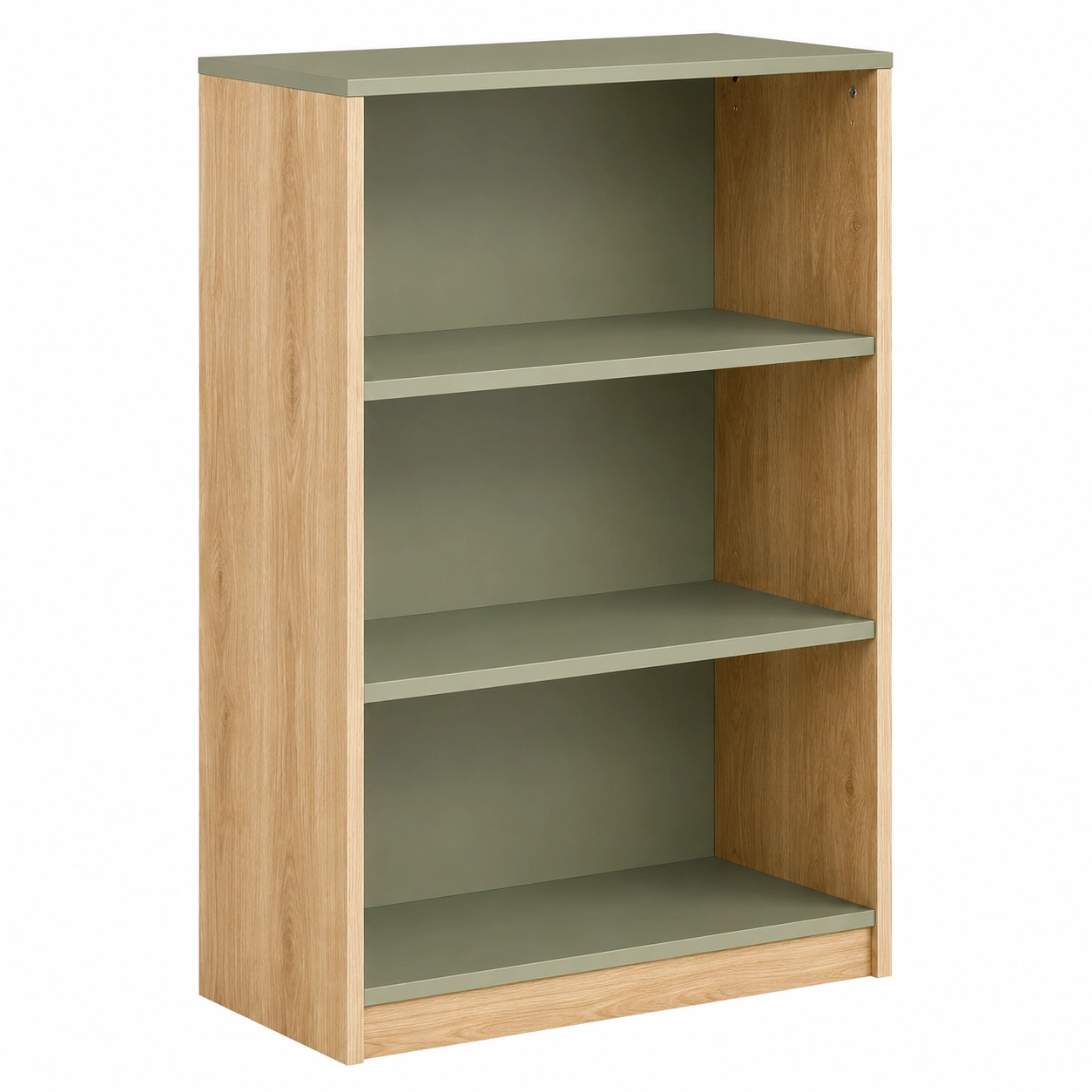 Estanteria moderna de 3 niveles efecto madera natural-Meubora
