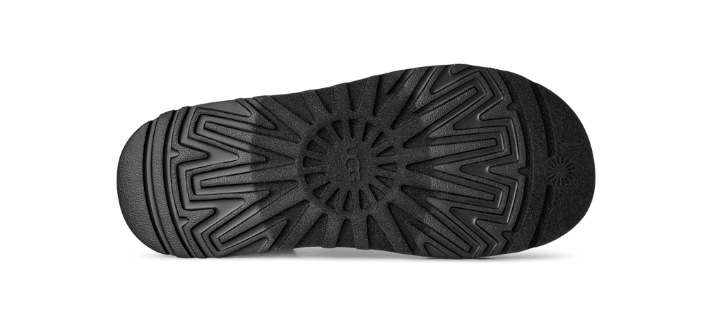 GoldenGlow Suede Clog - BLACK