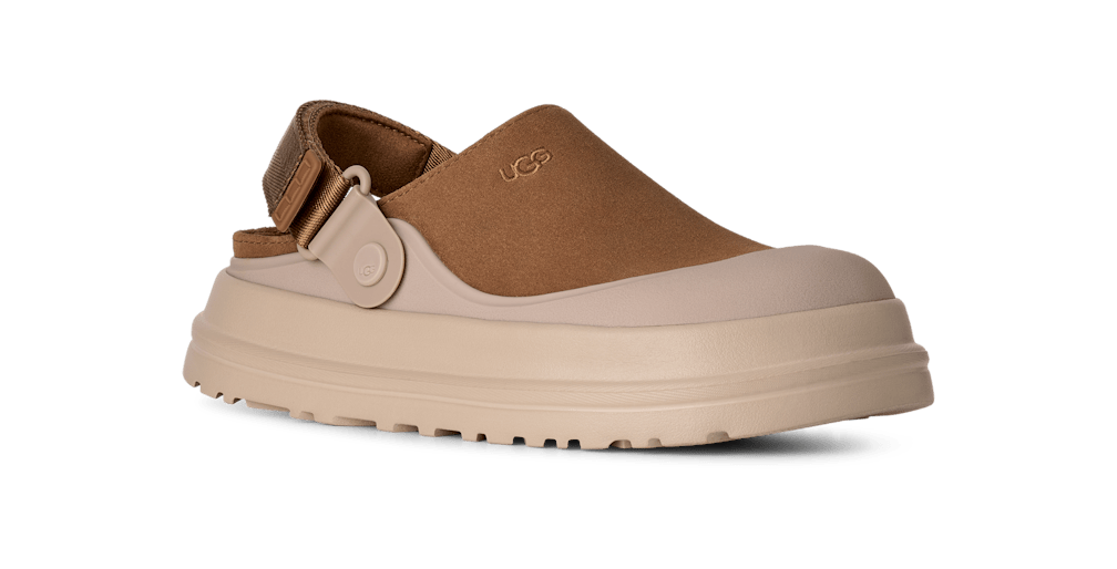 GoldenGlow Suede Clog - CHESTNUT