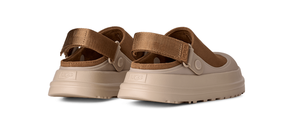 GoldenGlow Suede Clog - CHESTNUT