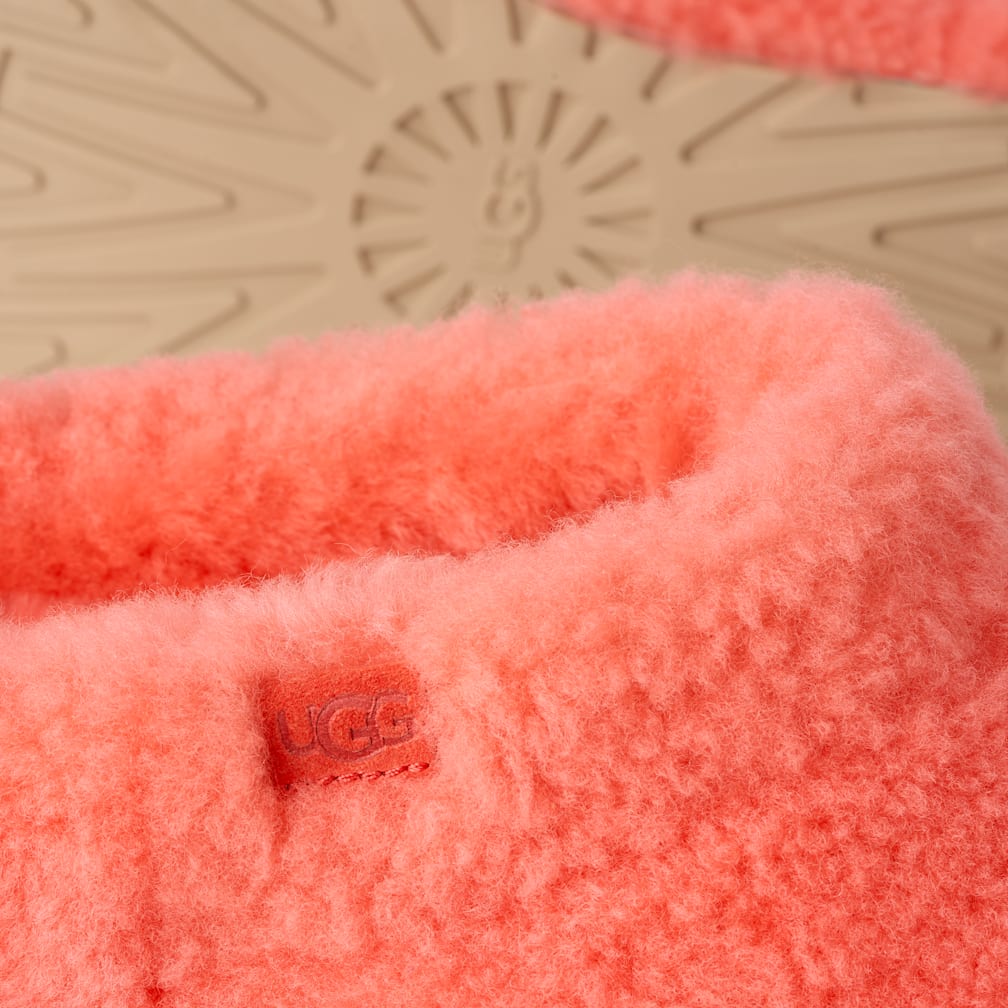 Enwrap Fluffed Clog - ORANGE GERBERA