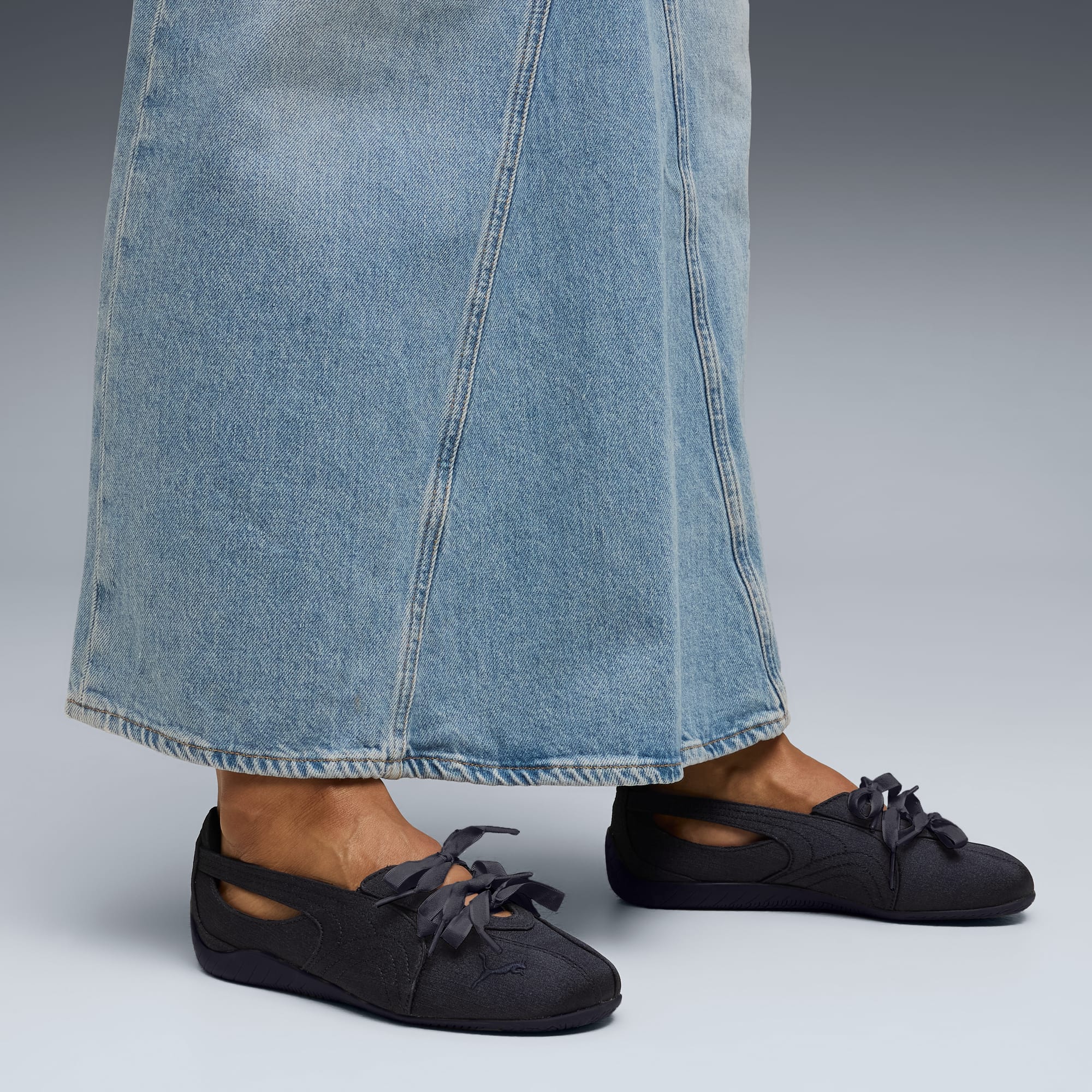 ウィメンズ スピードキャット バレエ ノヴァ サテン スニーカー, New Navy-Gum, extralarge-JPN
