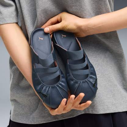 ウィメンズ スピードキャット ミュール サテン スニーカー, Blue Gray-Soft Clay, extralarge-JPN