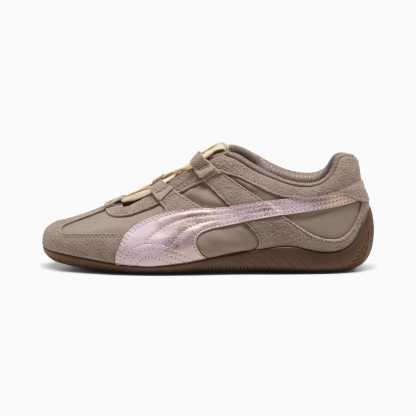ウィメンズ スピードキャット GO ブラッシュド ラックス スニーカー, Mouse Gray-Powder Pink, extralarge-JPN