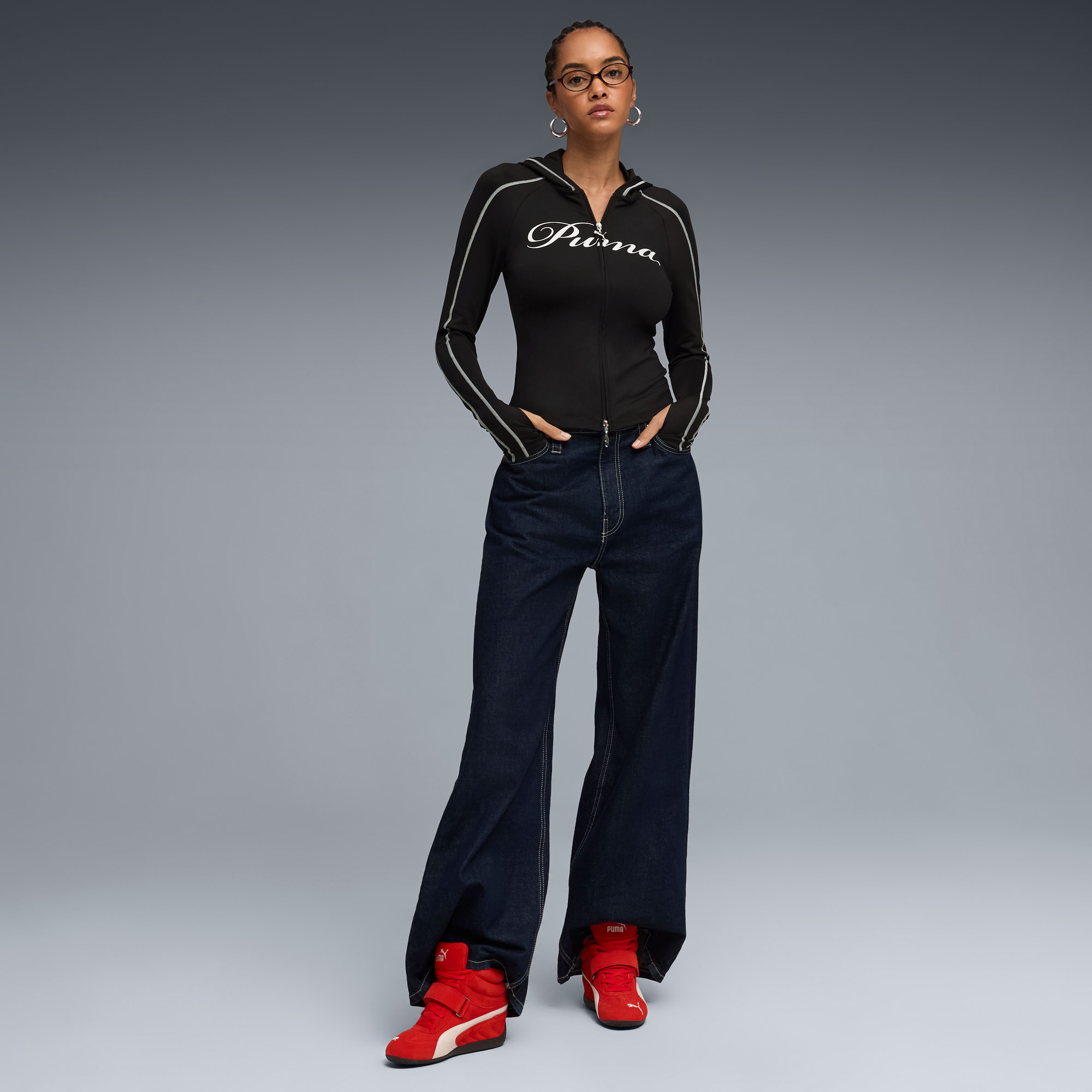 ウィメンズ スピードキャット ウェッジ OG スニーカー, For All Time Red-PUMA White, extralarge-JPN