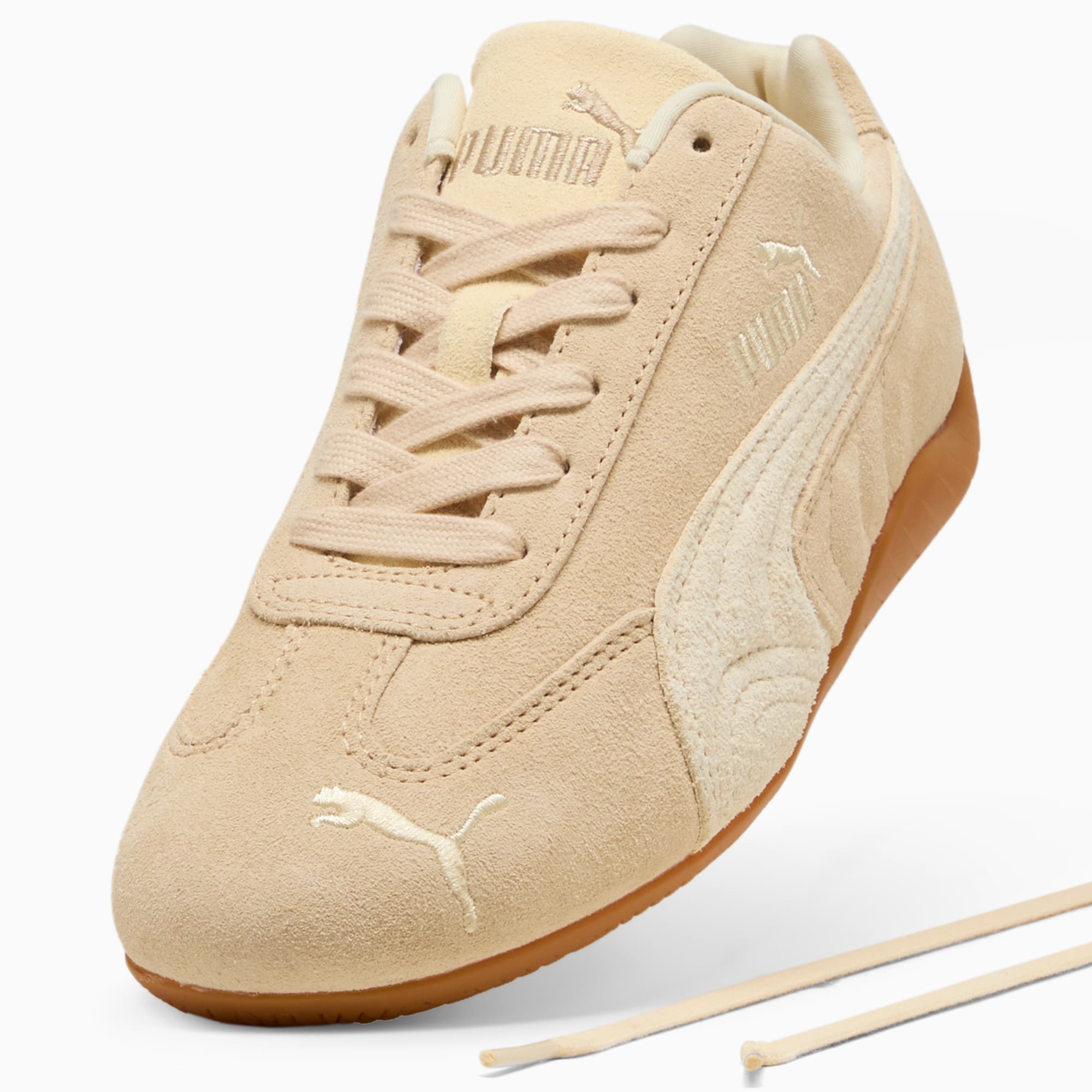 ウィメンズ スピードキャット エレベーテッド スニーカー, Cashew Brown-Gum, extralarge-JPN