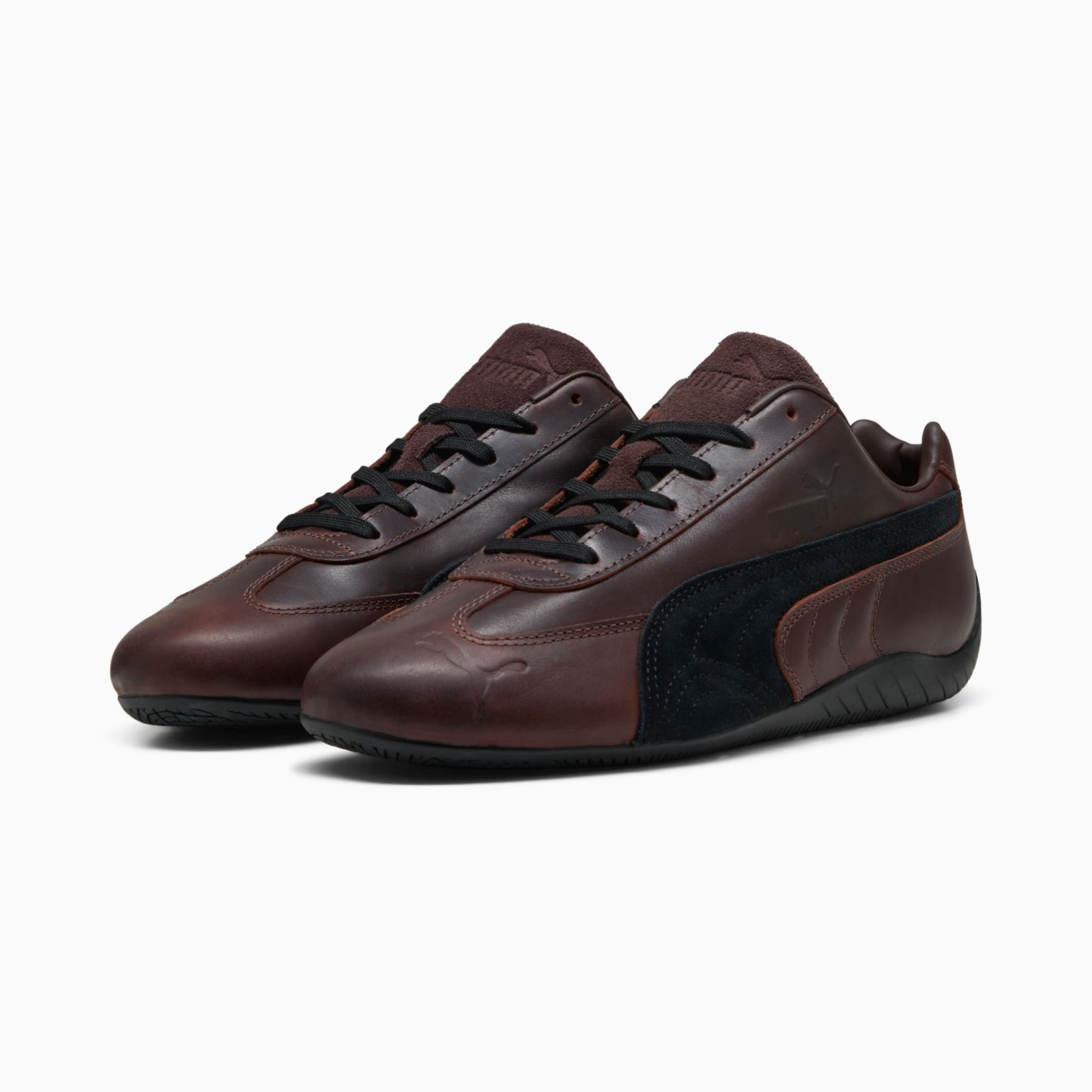 ユニセックス スピードキャット ドレスト スニーカー, Leather Brown-PUMA Black, extralarge-JPN
